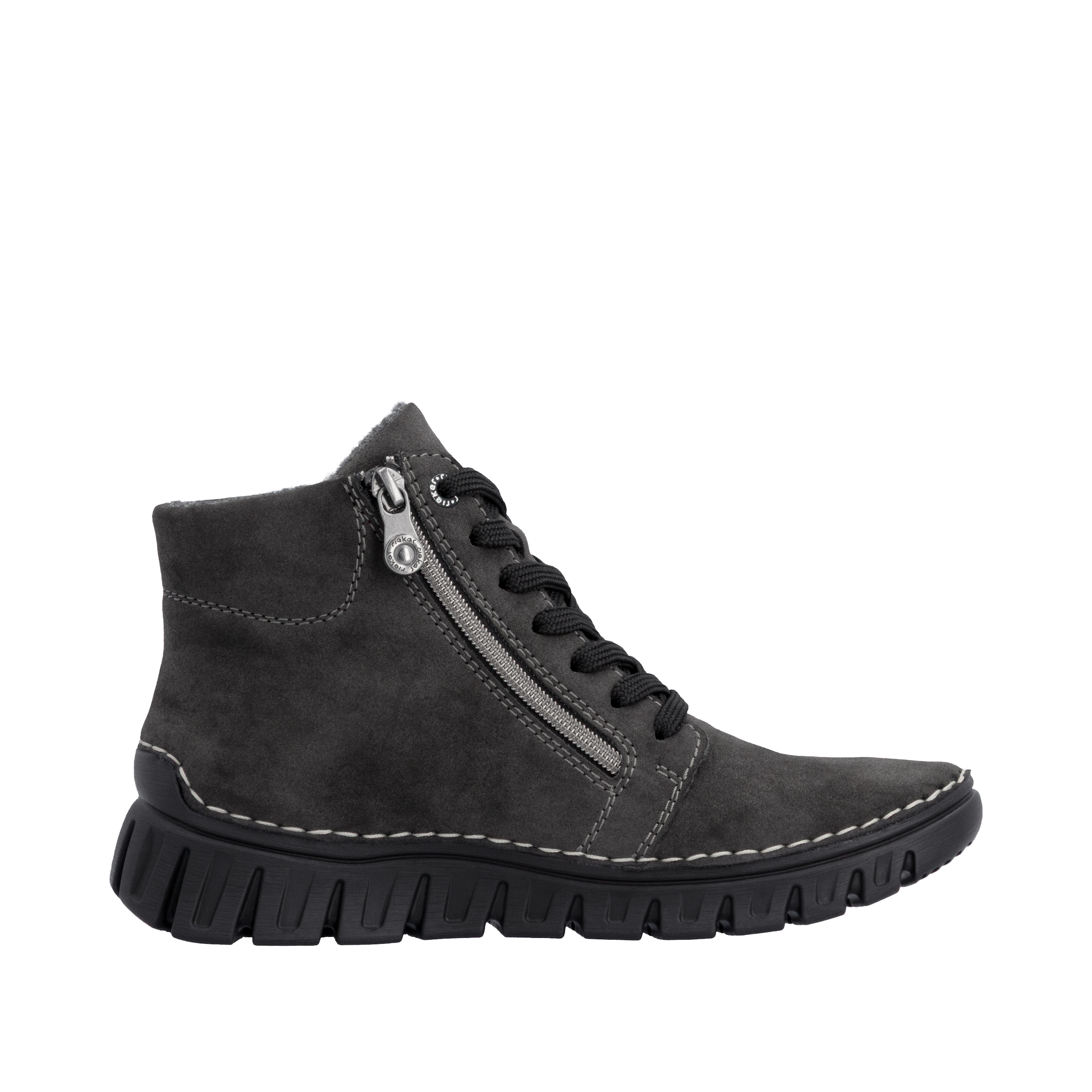 Rieker Schnürboots  Casual-Boots, Stiefelette mit beidseitigen Reißverschlüssen