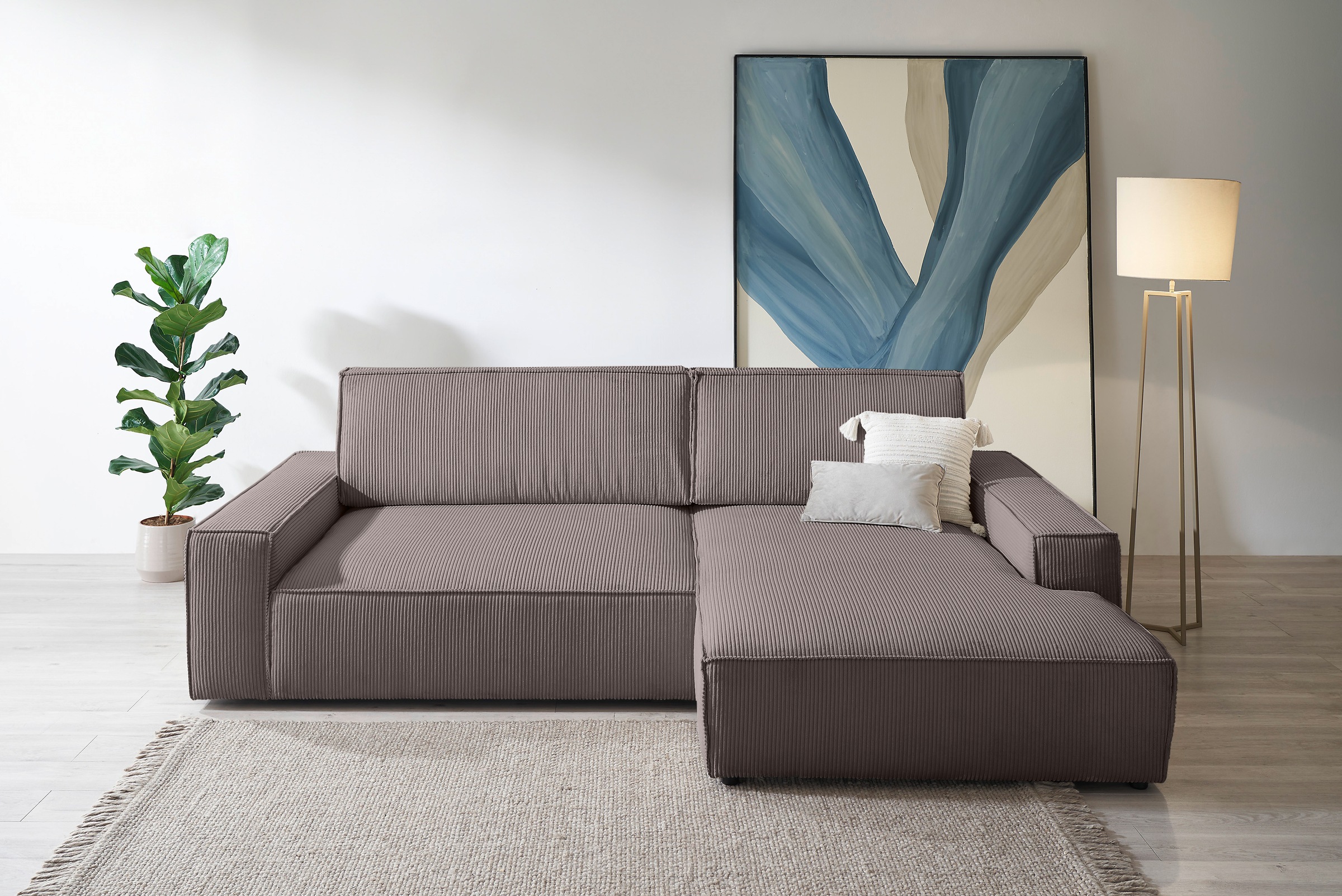 Home affaire Ecksofa »NEU: SHERWOOD XXL 284, Big-Sofa L-Form, tiefe Sitzflä günstig online kaufen