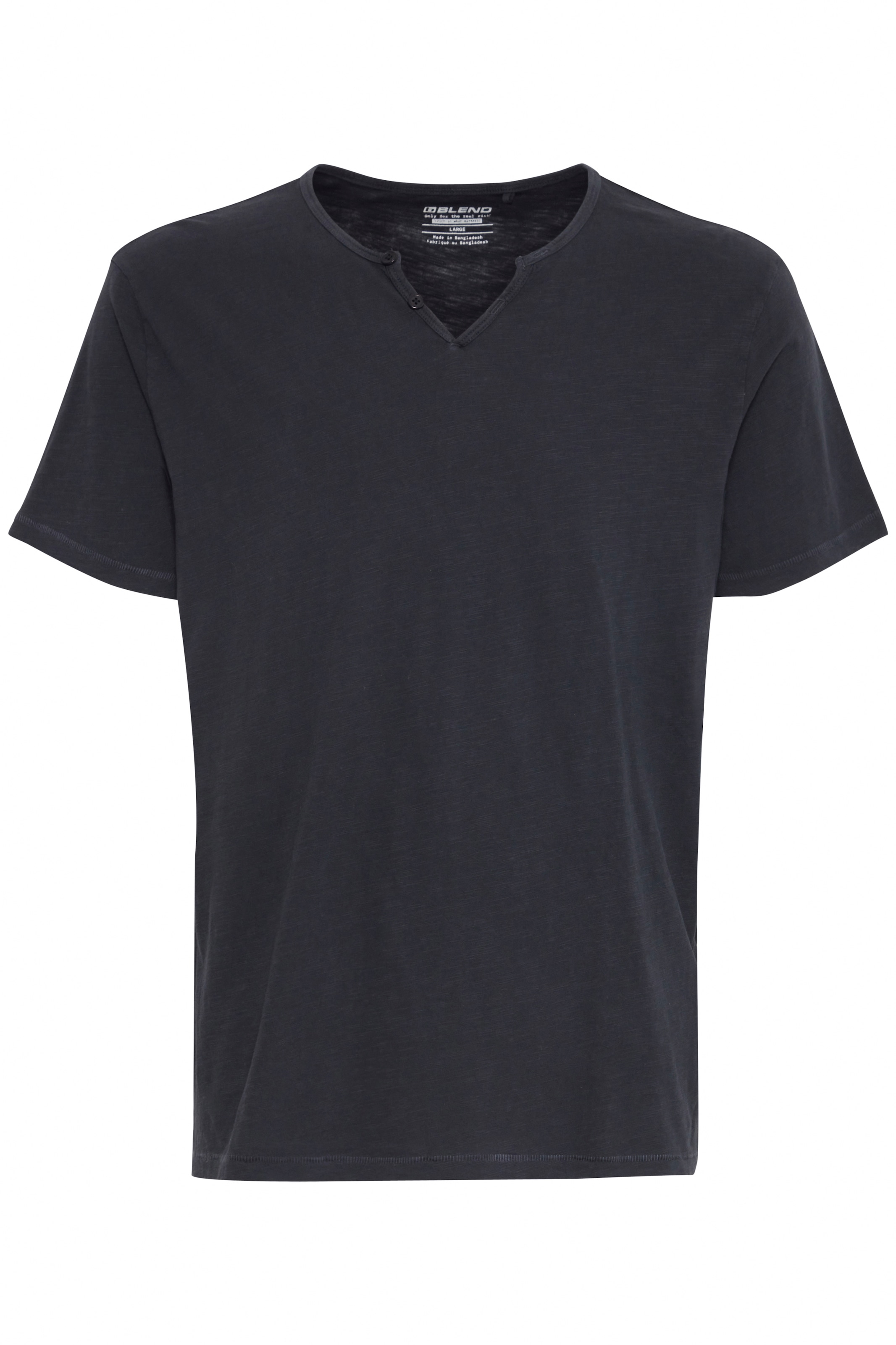 Blend T-Shirt »BHAshton split neck tee« mit Deko-Knopfdetail am Ausschnitt