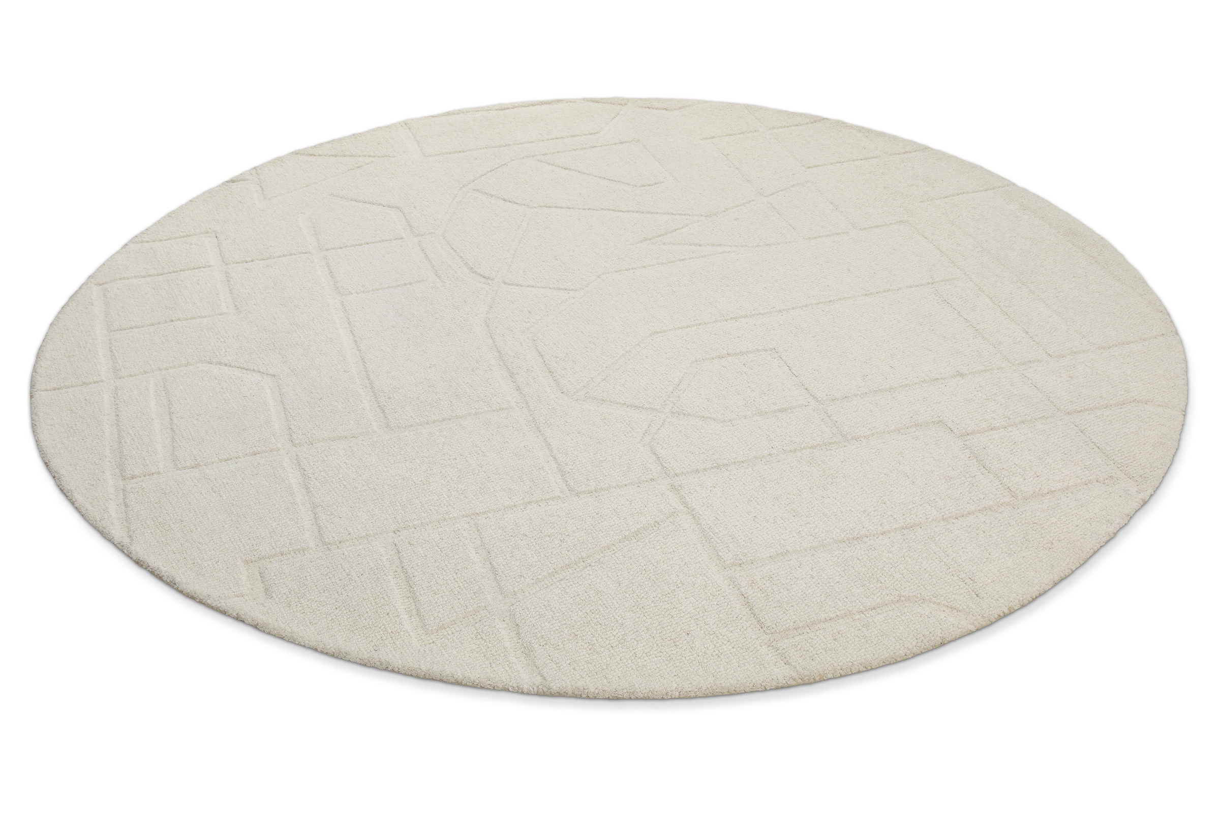 Wecon home Teppich »Hamptons TWENTYEIGHT«, rund, 15 mm Höhe, Kurzflor, Wohnzimmer, Schlafzimmer, elegant, robust, Lineares Design
