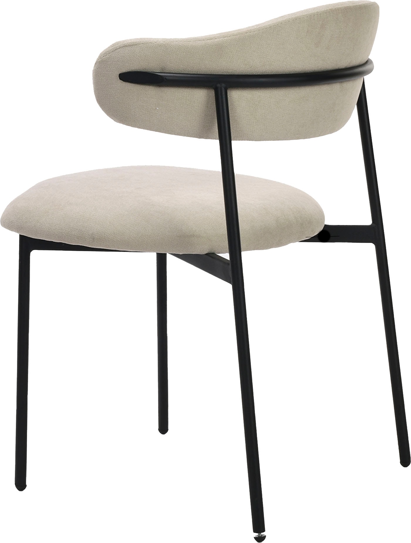 byLIVING Esszimmerstuhl »Jersey (2er-Set)«, (Set), Gestell Metall schwarz, Küchenstuhl, Webstoffbezug, diverse Farben