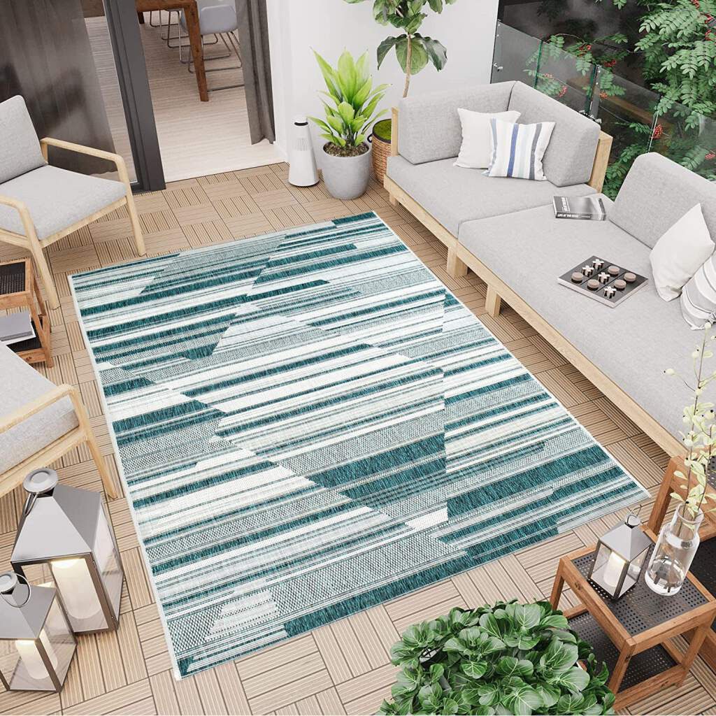 Carpet City Teppich »Outdoor 660«, rechteckig, 5 mm Höhe, In/- Outdoor geei günstig online kaufen