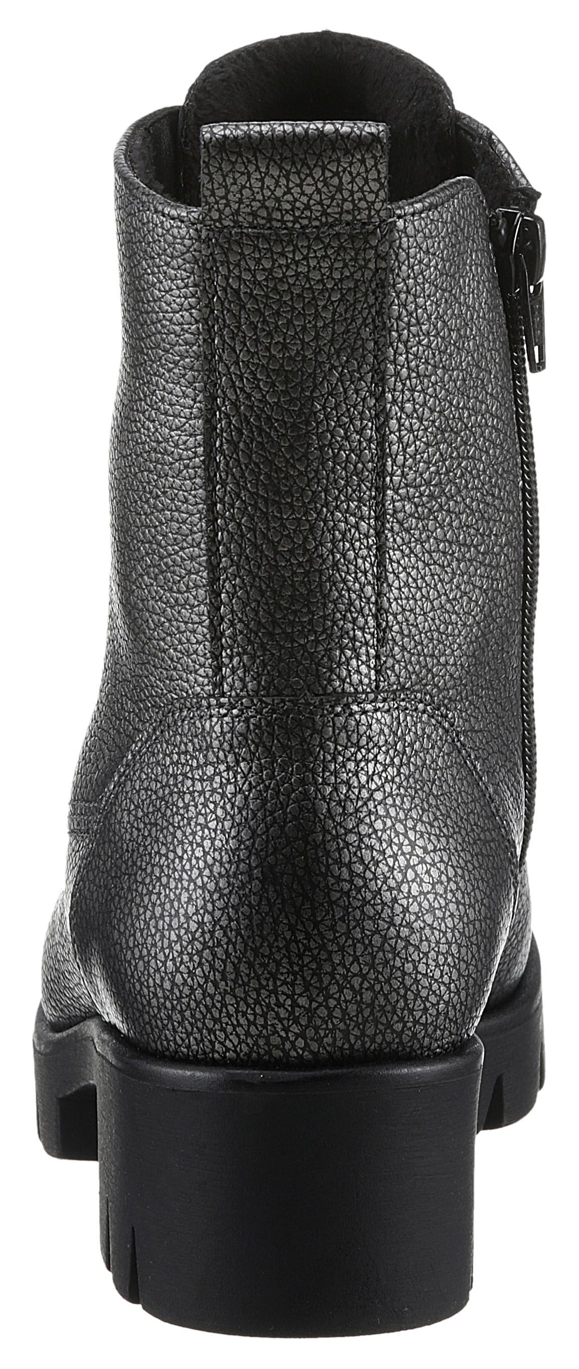 Gabor Schnürstiefelette, Blockabsatz, Plateau, Schnürboots mit Metallic-Effekt