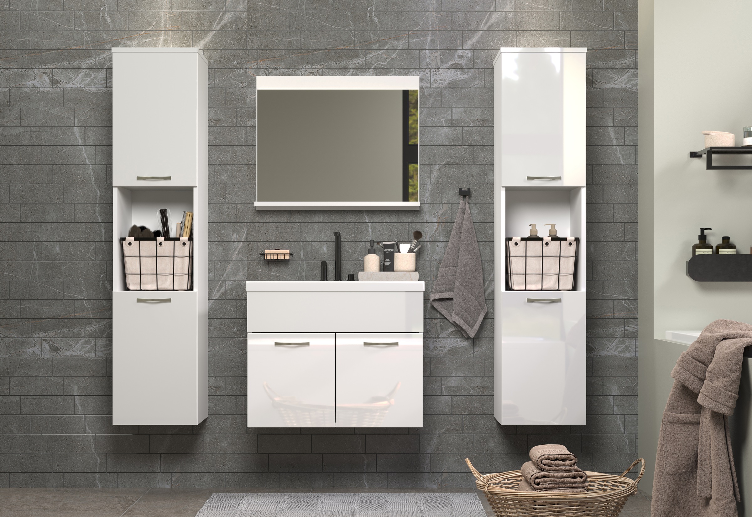 welltime Badezimmer-Set »Kuba« Komplett-Set, 4 Stk. tlg. günstig online kaufen