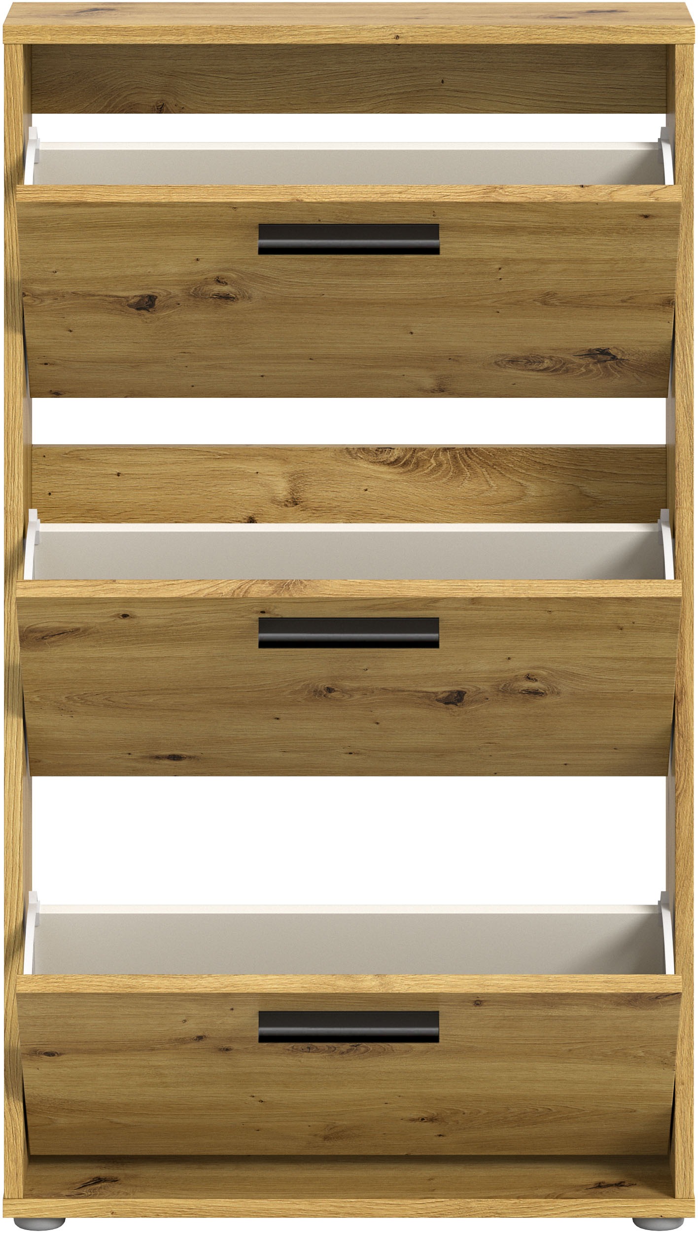 HBZ Schuhkommode »Sam«, (1 St.), Schuhkipper, Schuhschrank mit 3 Klappen, BxHxT 59x103x17cm