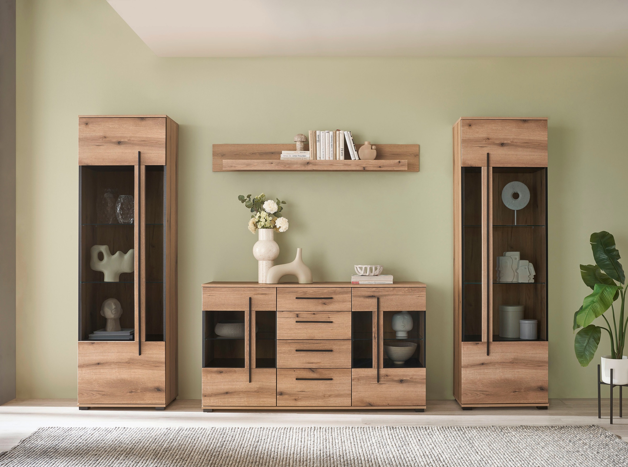 INOSIGN Wohnwand »Cantara« Set, enthält zwei Vitrinen, ein Sideboard und ei günstig online kaufen