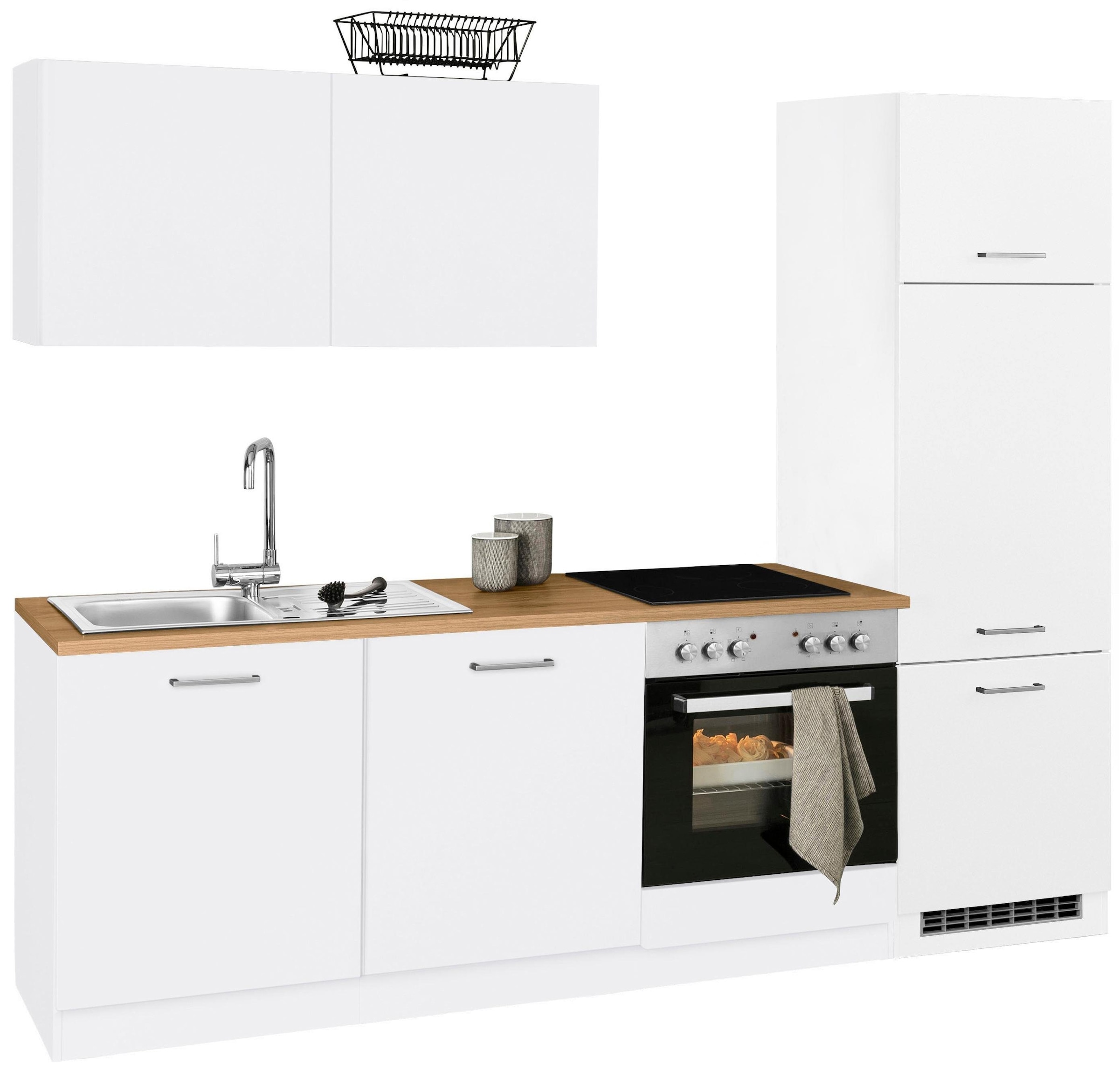 KOCHSTATION Küchenzeile »KS-Kehl«, ohne E-Geräte, Breite 240 cm, für Kühlschrank