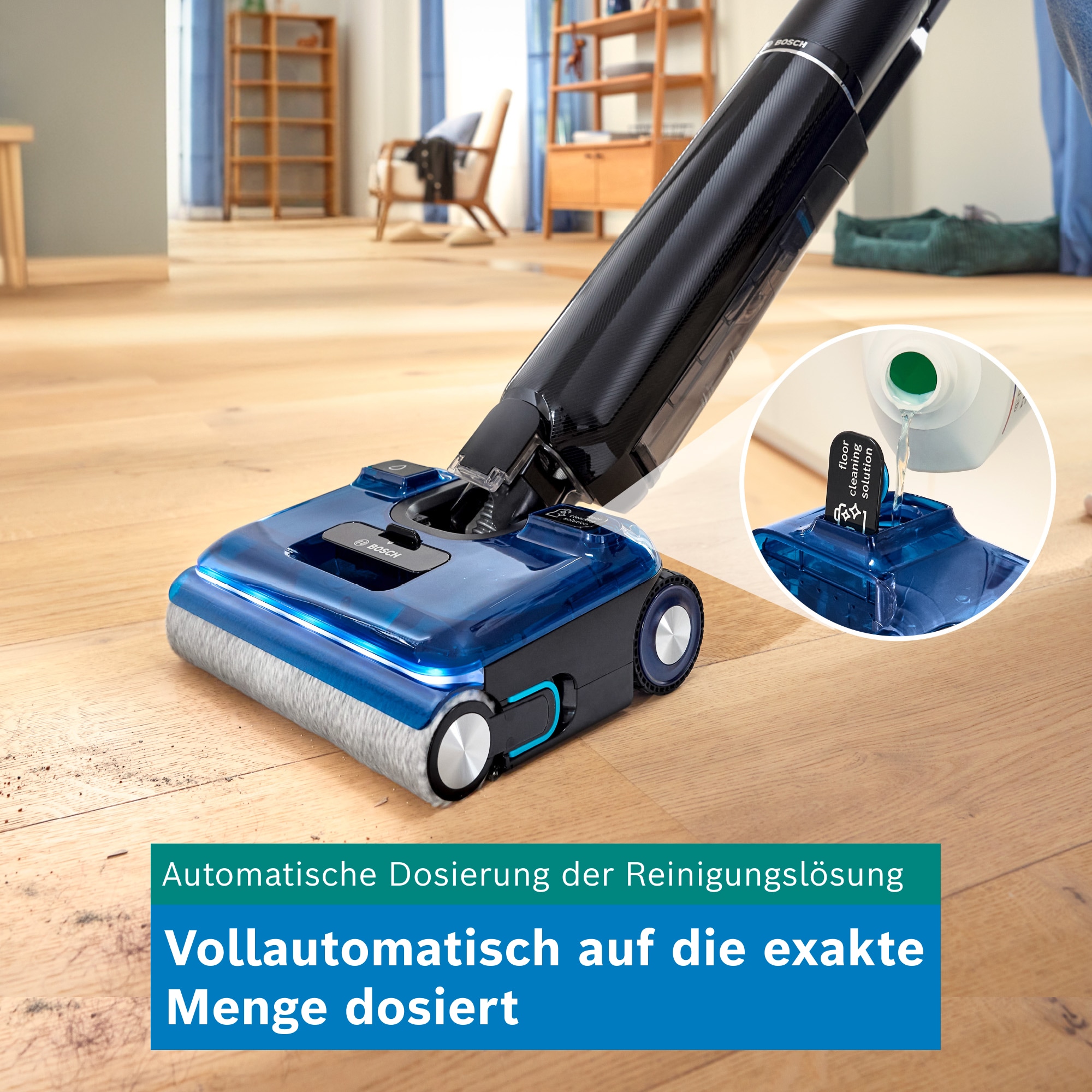 BOSCH Nass-Trocken-Sauger »OneFlow Serie 6 BHF61BM/BHF61BS, Selbstantrieb, 24kPA, 180°Neigung« Anti-Haarverwicklung, LED-Licht, Selbstreinigung, 40 min Akku / 150m²