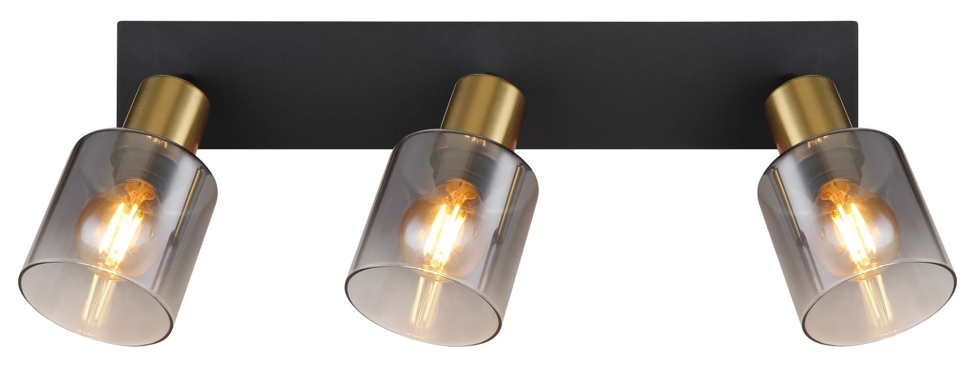 GLOBO LIGHTING Deckenstrahler »HOLLSY«, Leuchtmittel E14 | ohne Leuchtmittel, Glas rauchfarben, klar verlaufend