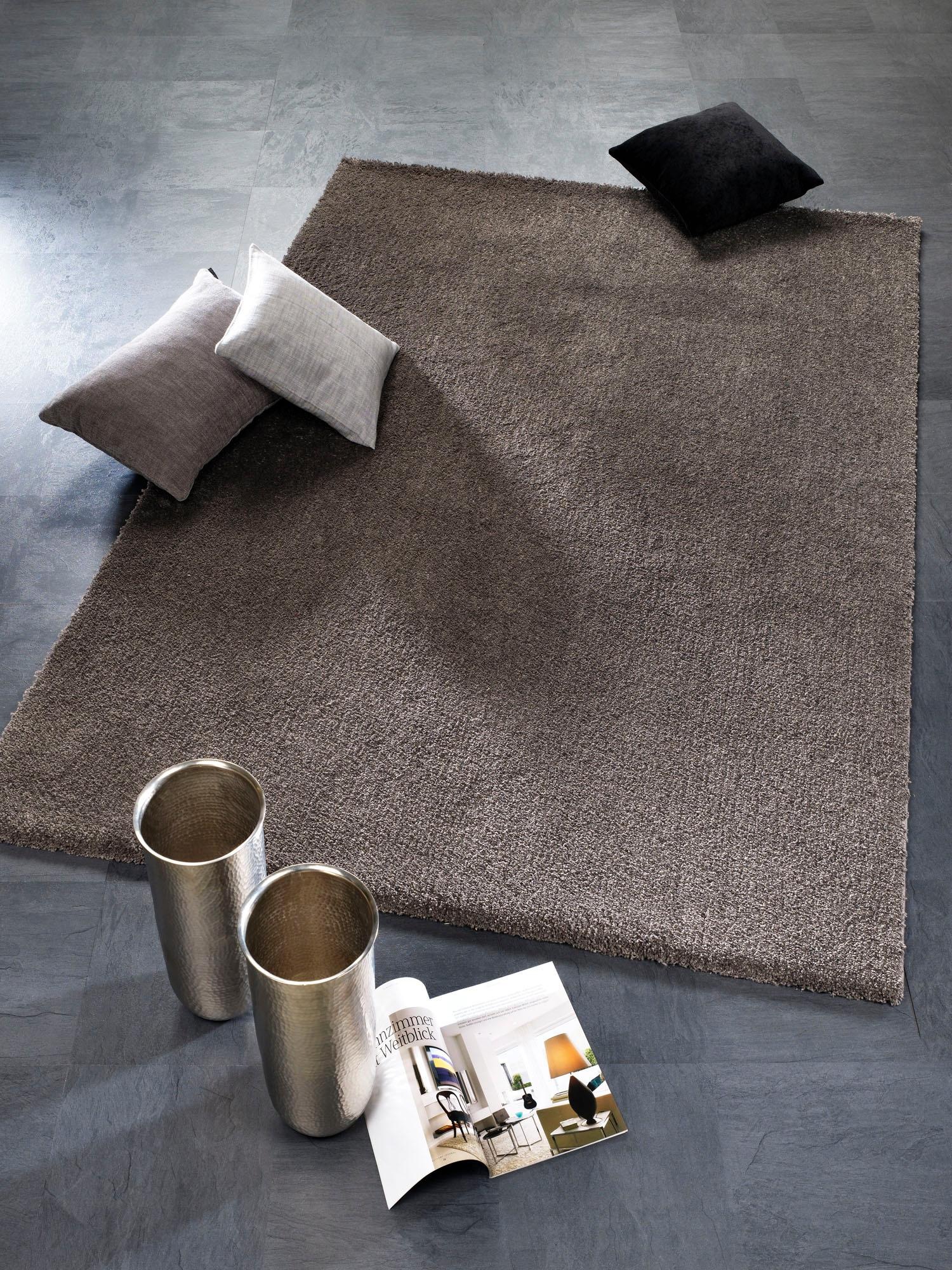 OCI DIE TEPPICHMARKE Hochflor-Teppich »Royal Uni«, rechteckig, 30 mm Höhe, Besonders weich durch Microfaser, Wohnzimmer