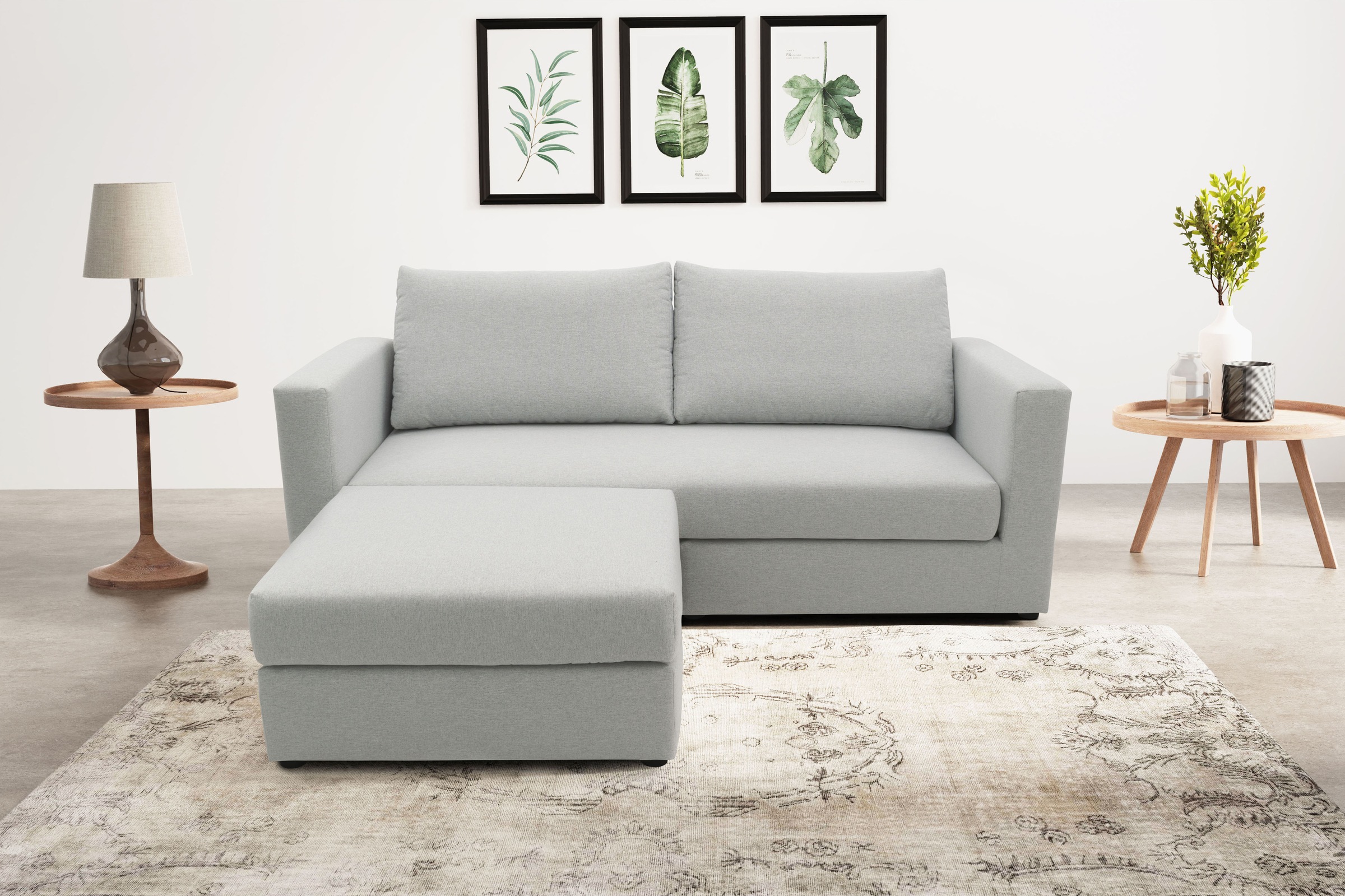 DOMO collection 2-Sitzer »800015, als Sitzmöbel oder Schlafgelegenheit nutzbar, Schlafsofa«, Sitzfläche mit Federkern, inkl. 2 Rückenkissen