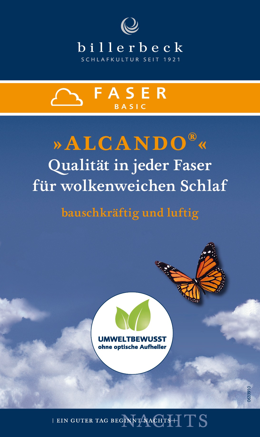 billerbeck Synthetikkopfkissen »520 ALCANDO®, Kissen bauschkräftig«, Füllung: AIRFLOCKS®; 70% Polyester, 30% Lyocell (Tencel);, Bezug: Baumwoll-Feinperkal: 100% Baumwolle, versteppt mit 100% Polyester, (1 St.), strapazierfähig und kuschelig