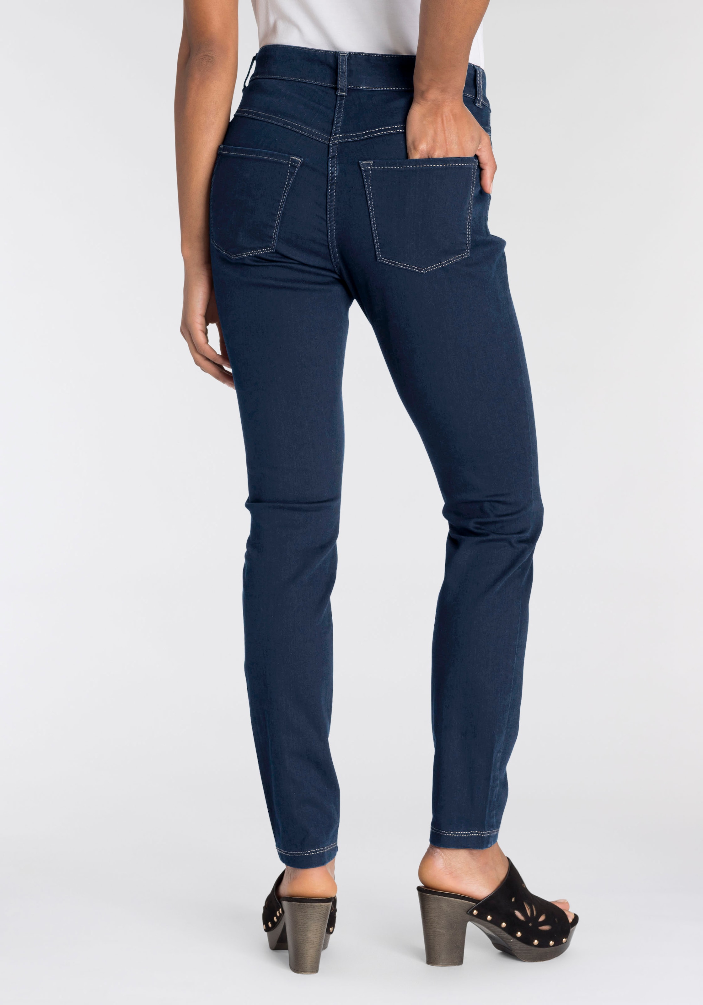 MAC Skinny-fit-Jeans »Hiperstretch-Skinny«, bestellen sitzt bequem Tag ganzen Qualität Power-Stretch den