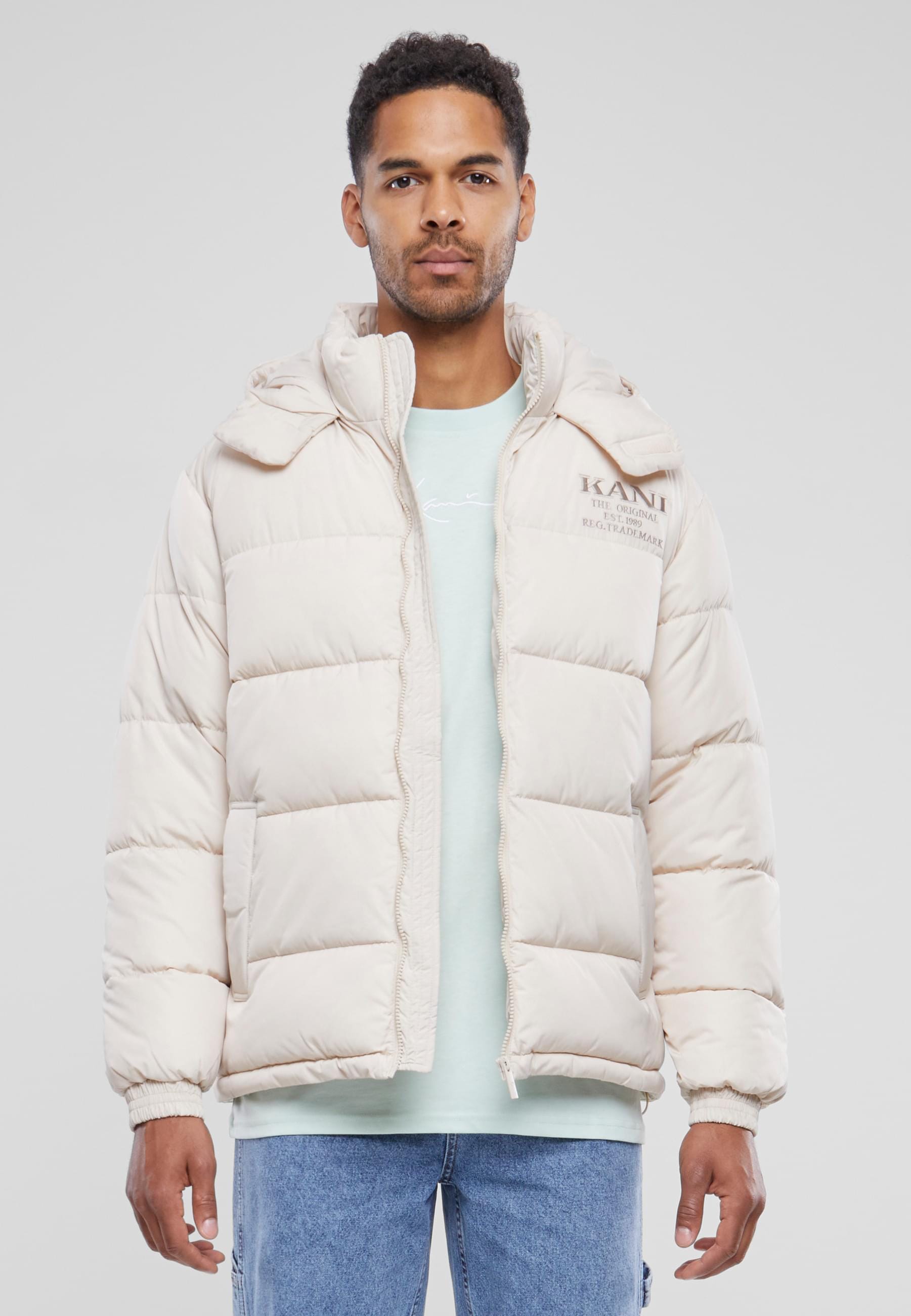 Karl Kani Winterjacke »Karl Kani Herren KM233-058-3 KK Retro Hooded Puffer Jacket« 1 Stk. tlg. ohne Kapuze