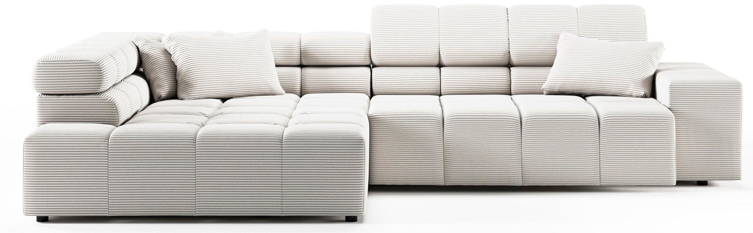 INOSIGN Ecksofa »Ancona incl. Kopfteilverstellung, Breite 319cm, L-Form«, wahlweise motorische Sitztiefenverstellung, auch in Cord + Easy Care