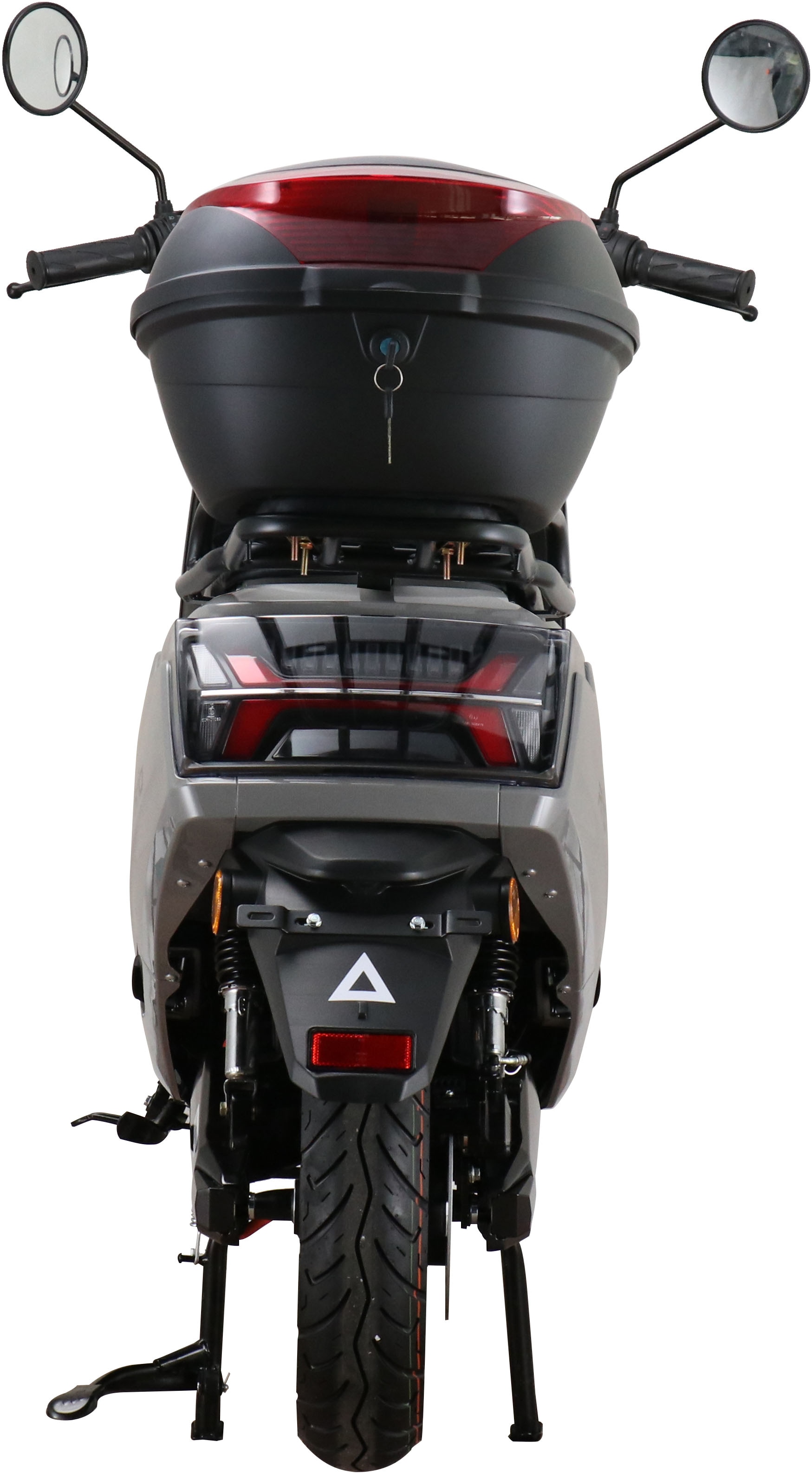 GreenStreet E-Motorroller »Rio 2000W 45 kmh grau inkl. Topcase«, bis zu 55 km Reichweite, breites Rücklicht zur besseren Sichtbarkeit