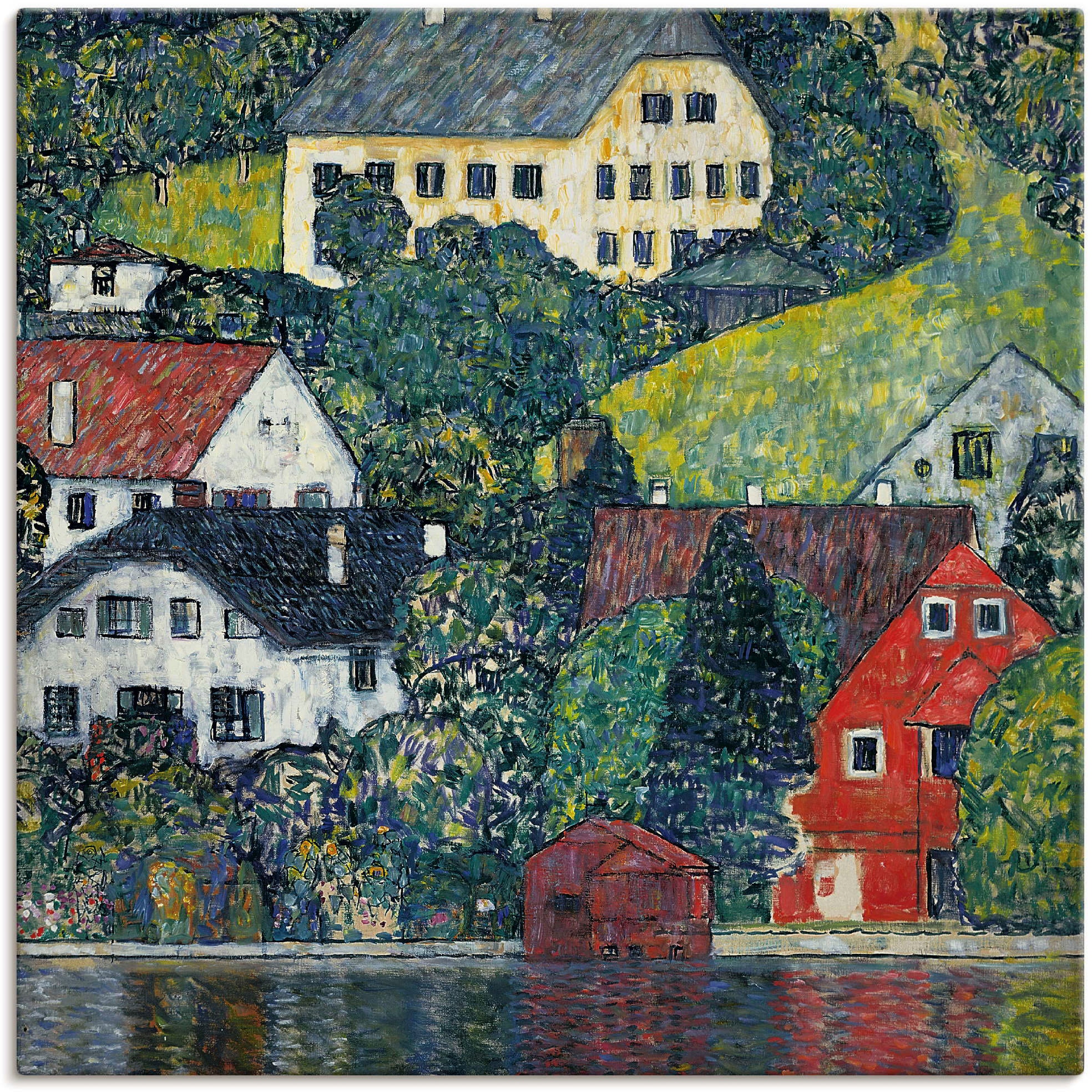 Artland Wandbild »Unterach am Attersee. Um 1916«, Gewässer, (1 St.), als Leinwandbild, Poster in verschied. Größen