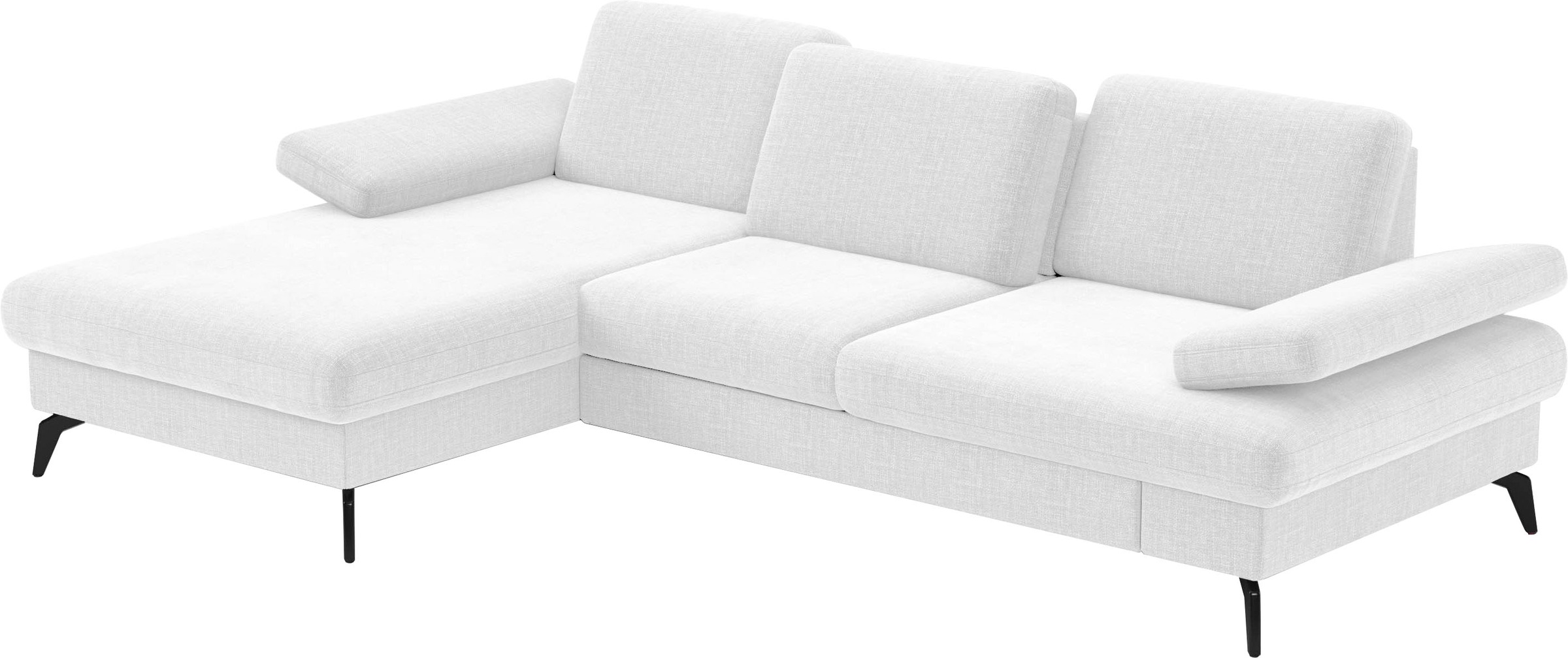 sit&more Ecksofa »Morris L-Form, inkl. Sitztiefenverstellung«, wahlweise mit Armteilverstellung, Bettfunktion & Bettkasten