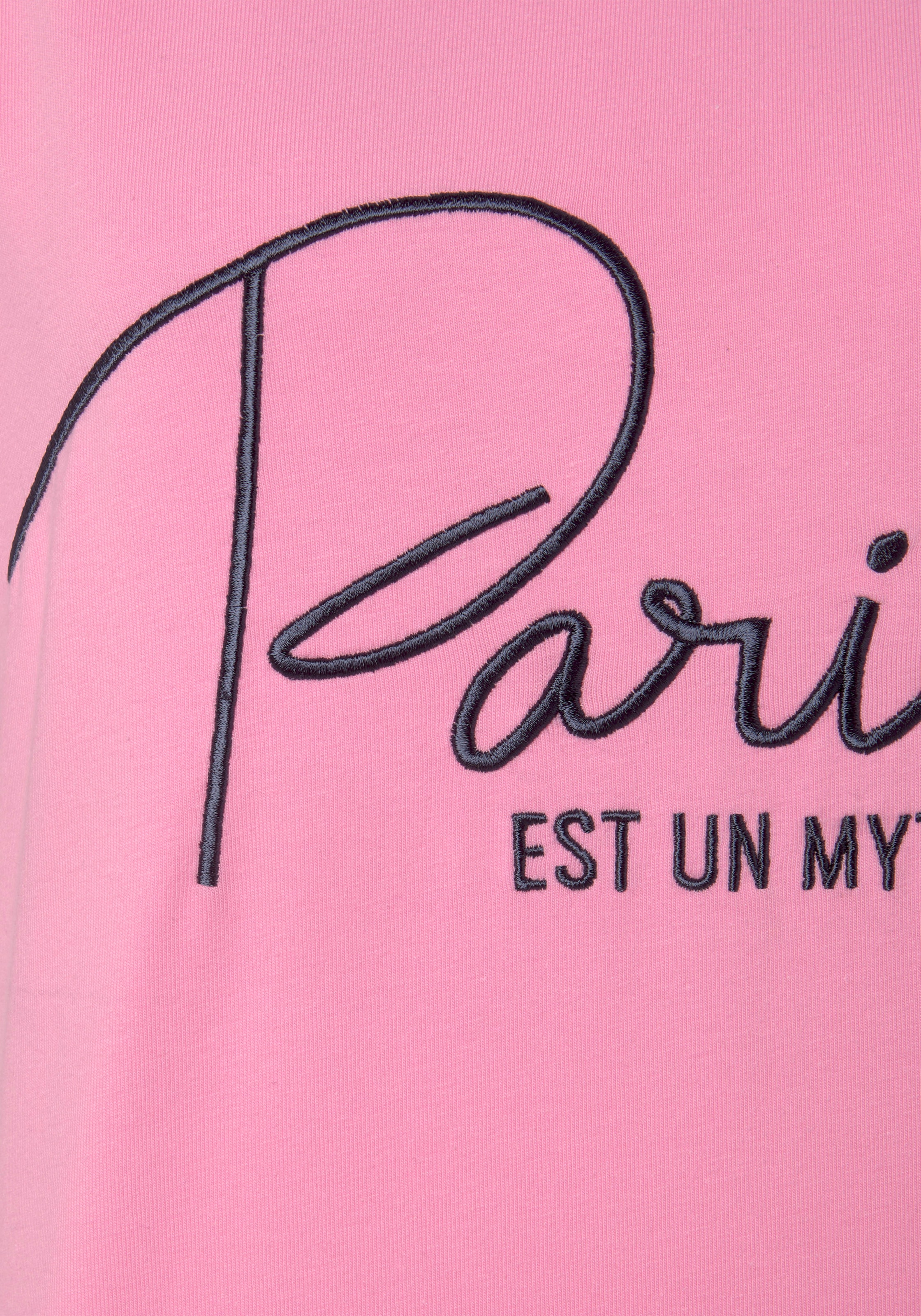 Vivance Kurzarmshirt T-Shirt mit Stickerei, Loungewear