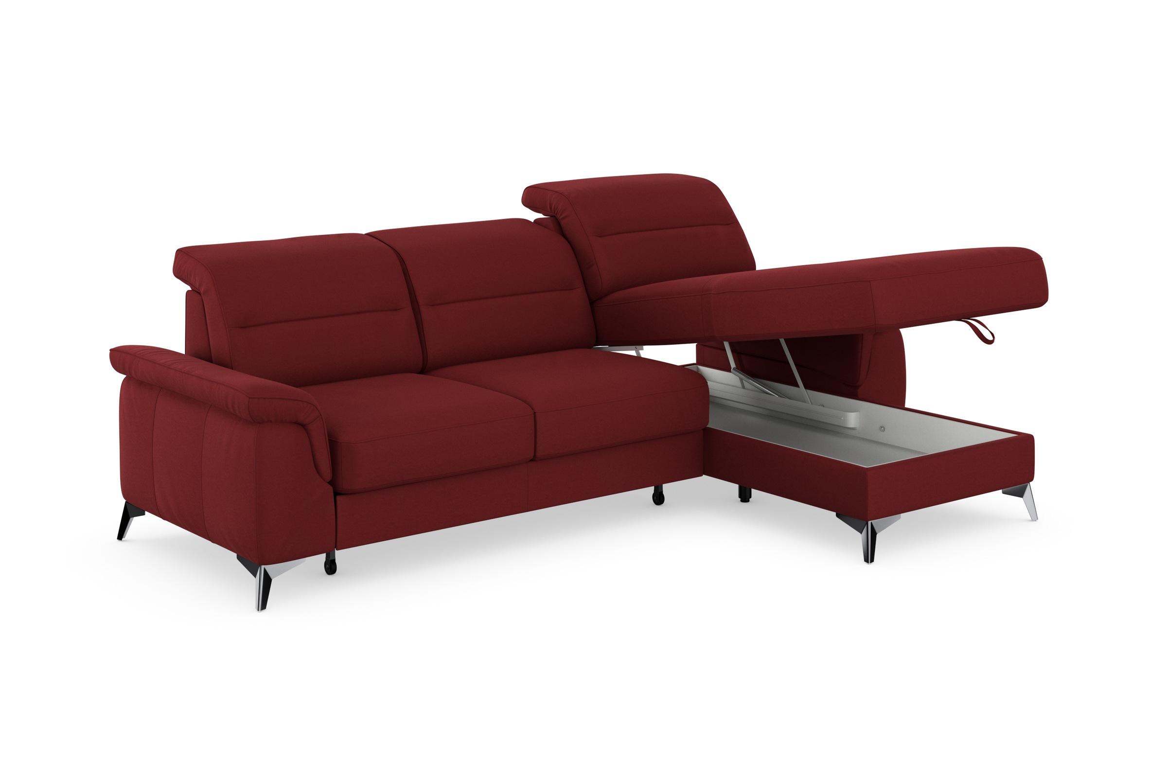 sit&more Ecksofa »Sinatra L-Form«, mit Recamiere, optinal mit Kopfteilverstellung und Armteilfunktion