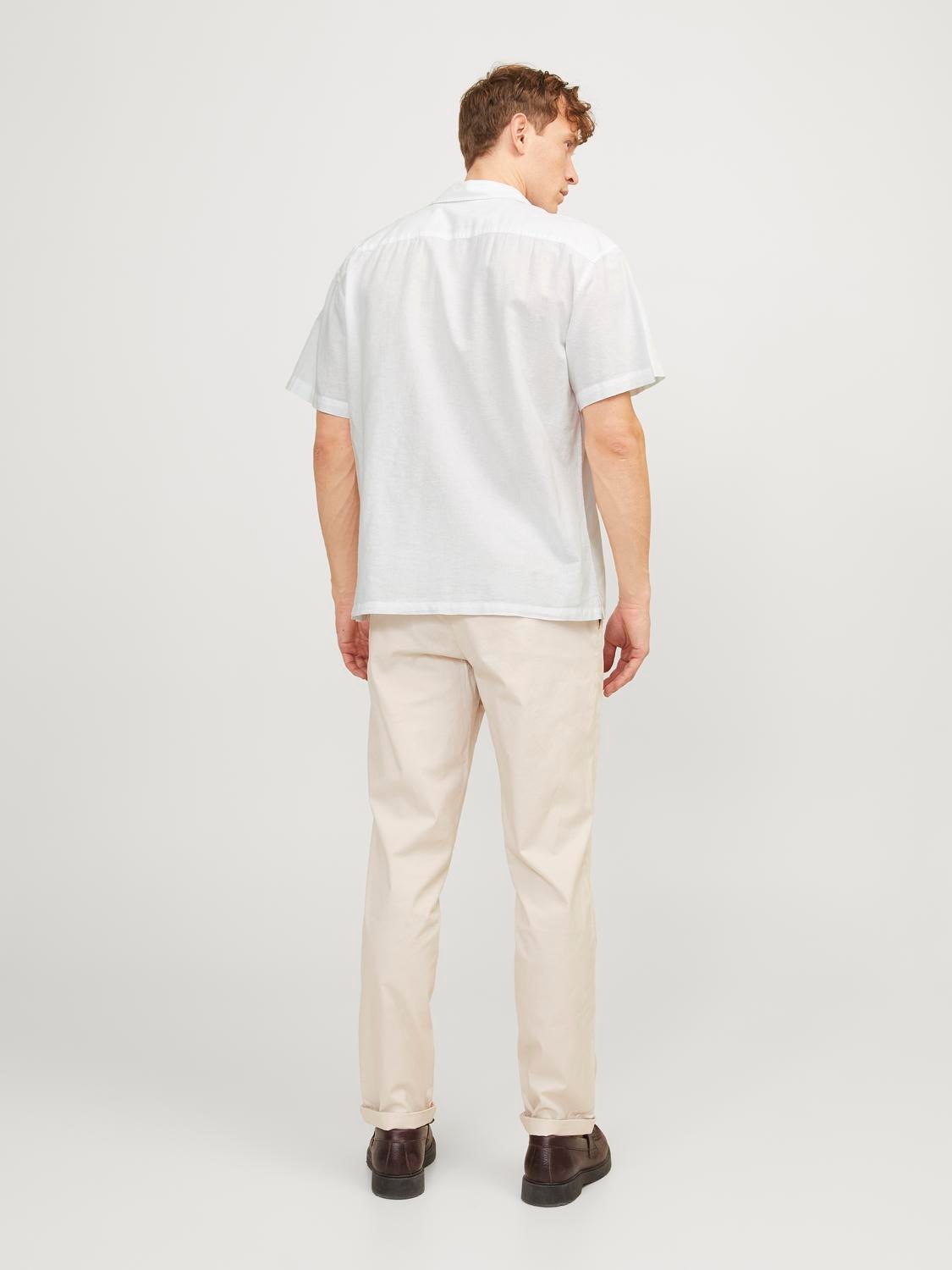 Jack & Jones Kurzarmhemd »JJESUMMER RESORT LINEN BLEND SHIRT SS SN«