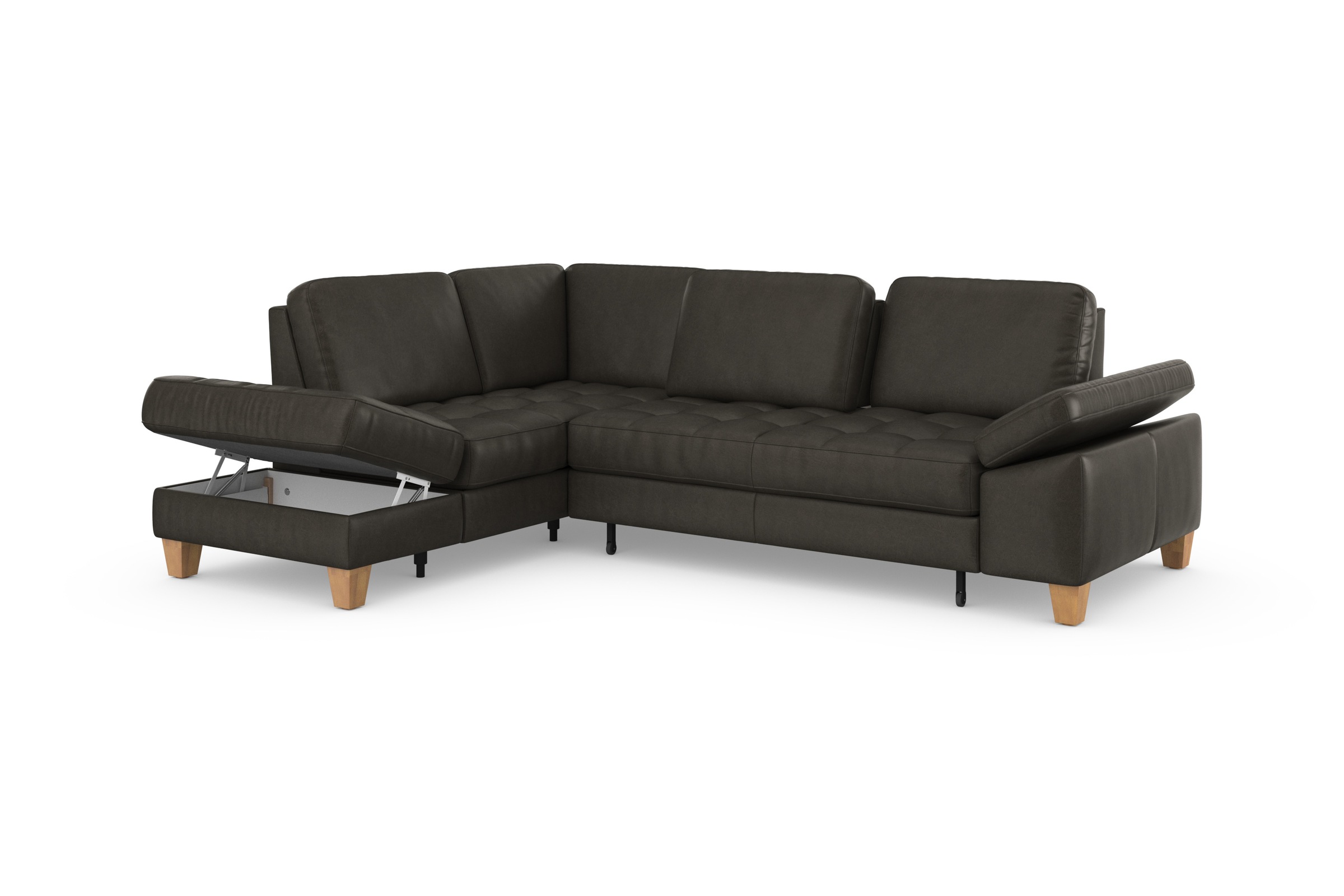 sit&more Ecksofa »Westham L-Form«, mit Ottomane, mit oder ohne Bettfunktion, Bettkasten, Verstellung