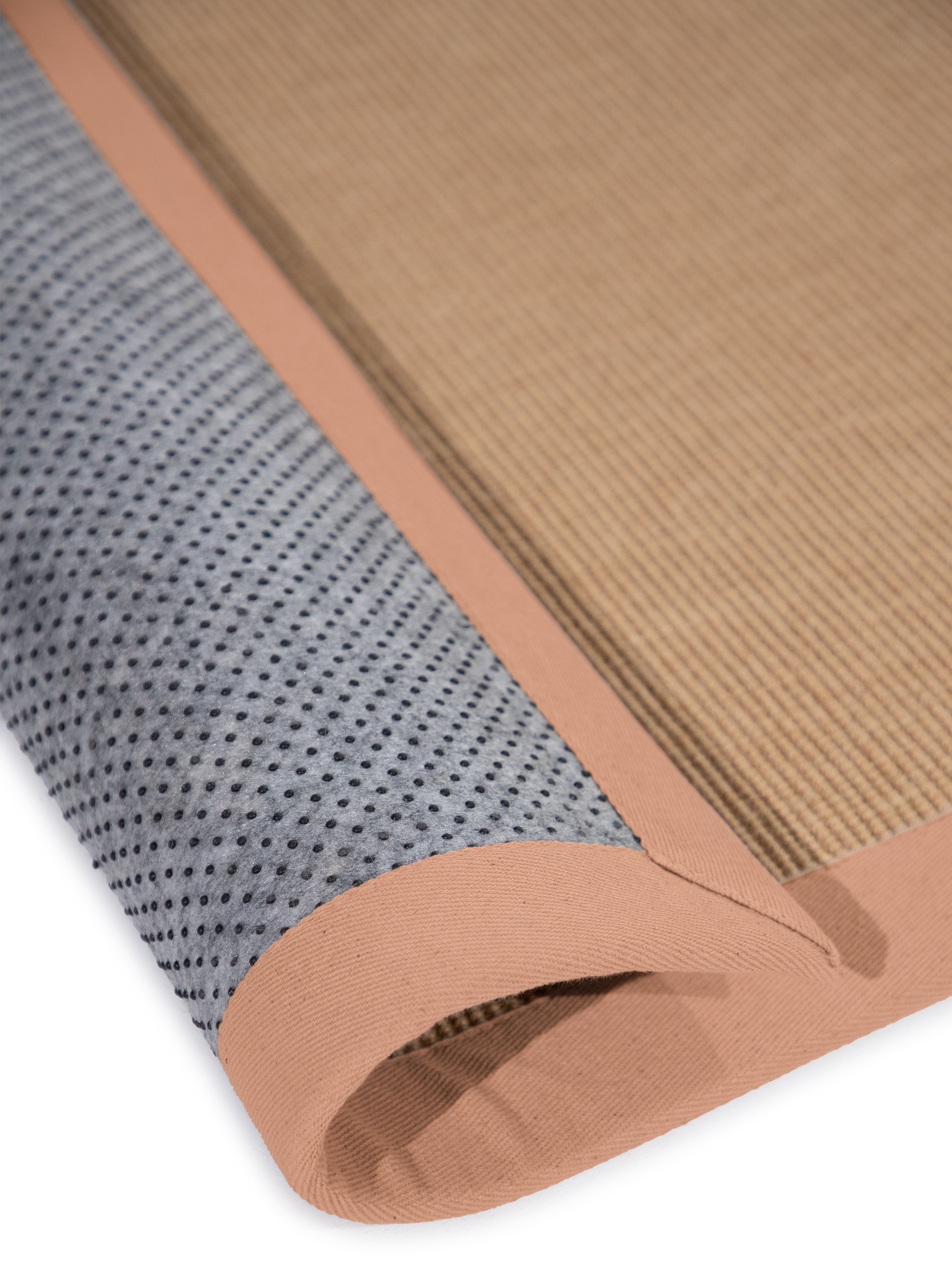 carpetfine Sisalteppich »Sisal«, rechteckig, 5 mm Höhe, mit farbiger Bordüre, Anti Rutsch Rückseite