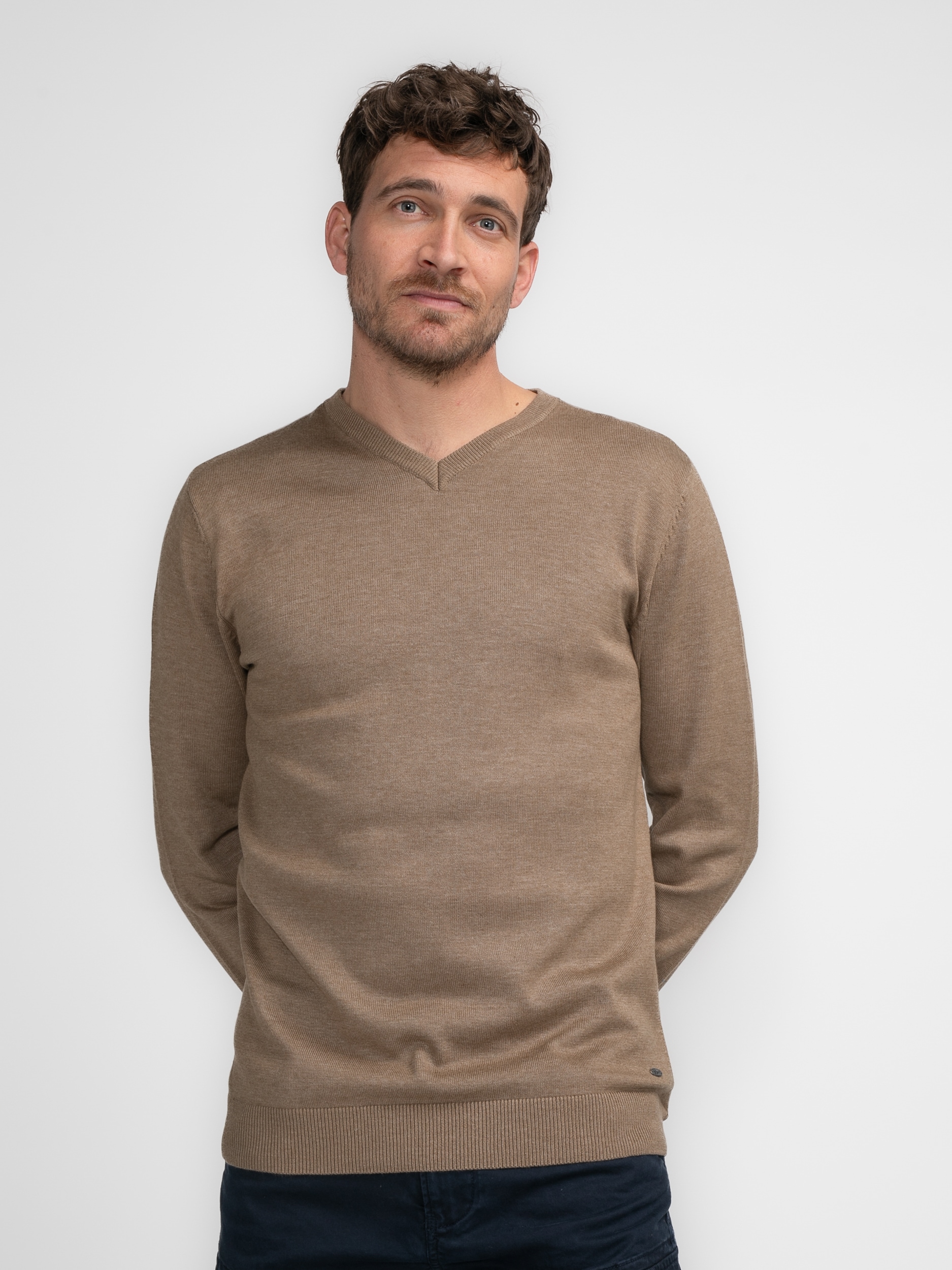 V-Ausschnitt-Pullover »Men Knitwear V-Neck Basic«