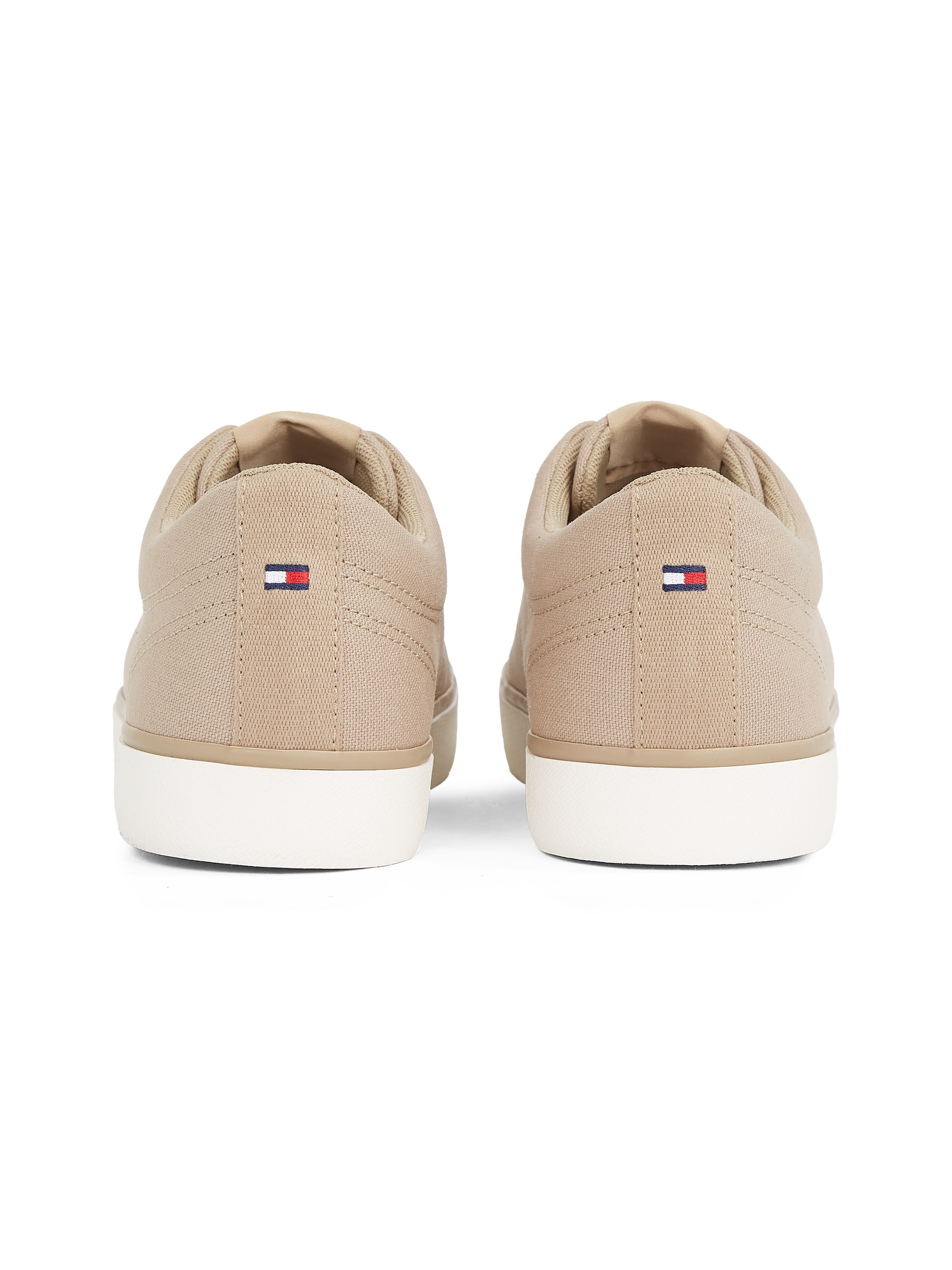 Tommy Hilfiger Sneaker »TH HI VULC LOW CORE CANVAS«, Freizeitschuh, Halbschuh, Schnürer mit weich gepolstertem Schaftrand