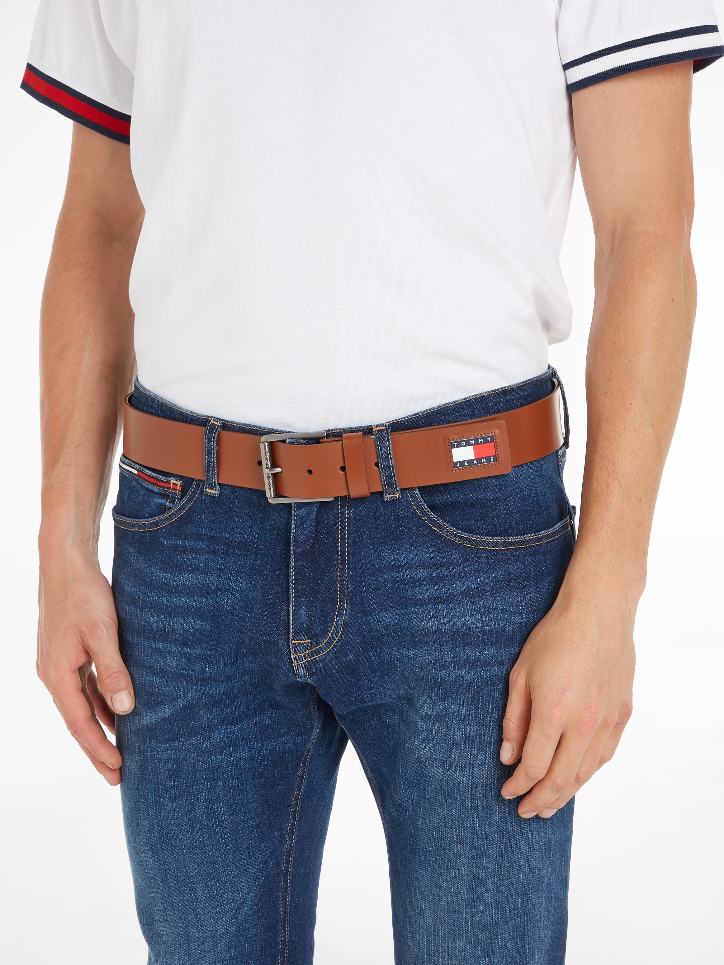 Tommy Jeans Ledergürtel »TJM FLAG LEATHER 4.0«