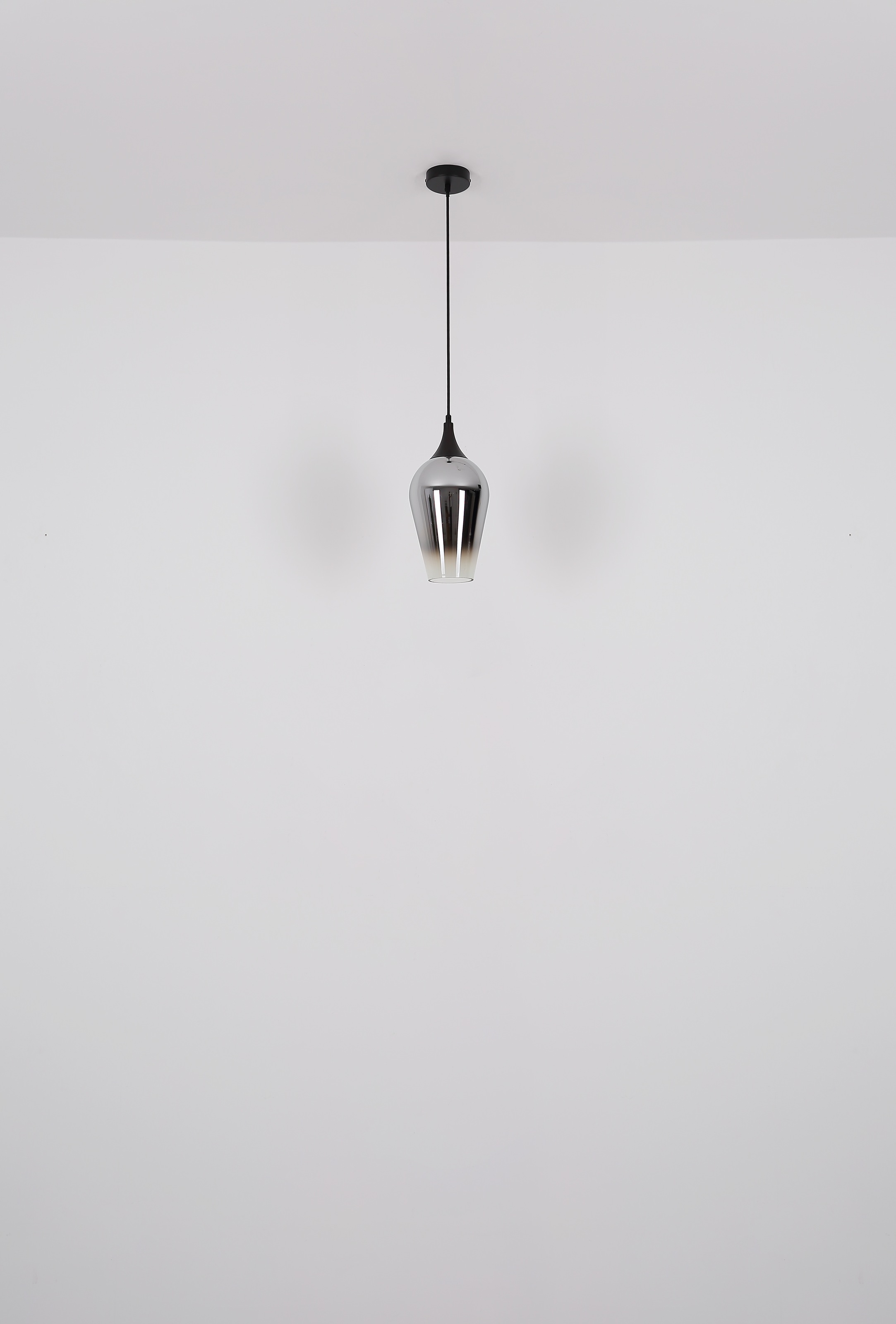 GLOBO LIGHTING Hängeleuchte »LAVUS«, Leuchtmittel E27 | ohne Leuchtmittel, Hängelampe/Pendell./Glas verchromt/Höhe kürzbar/Esstisch/Wohnzimmer
