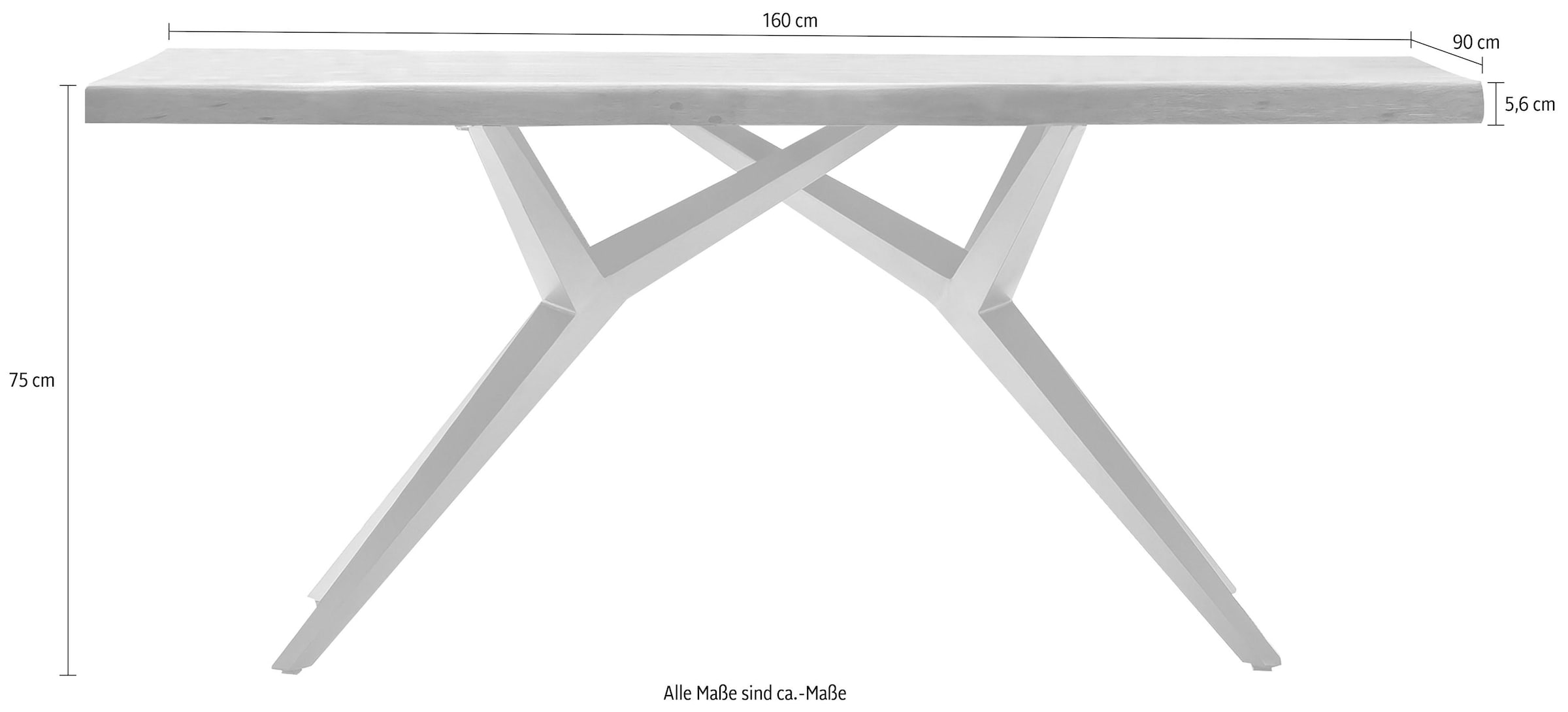 SIT Esstisch »Tables«, mit elegantem Metallgestell, Shabby Chic, Vintage