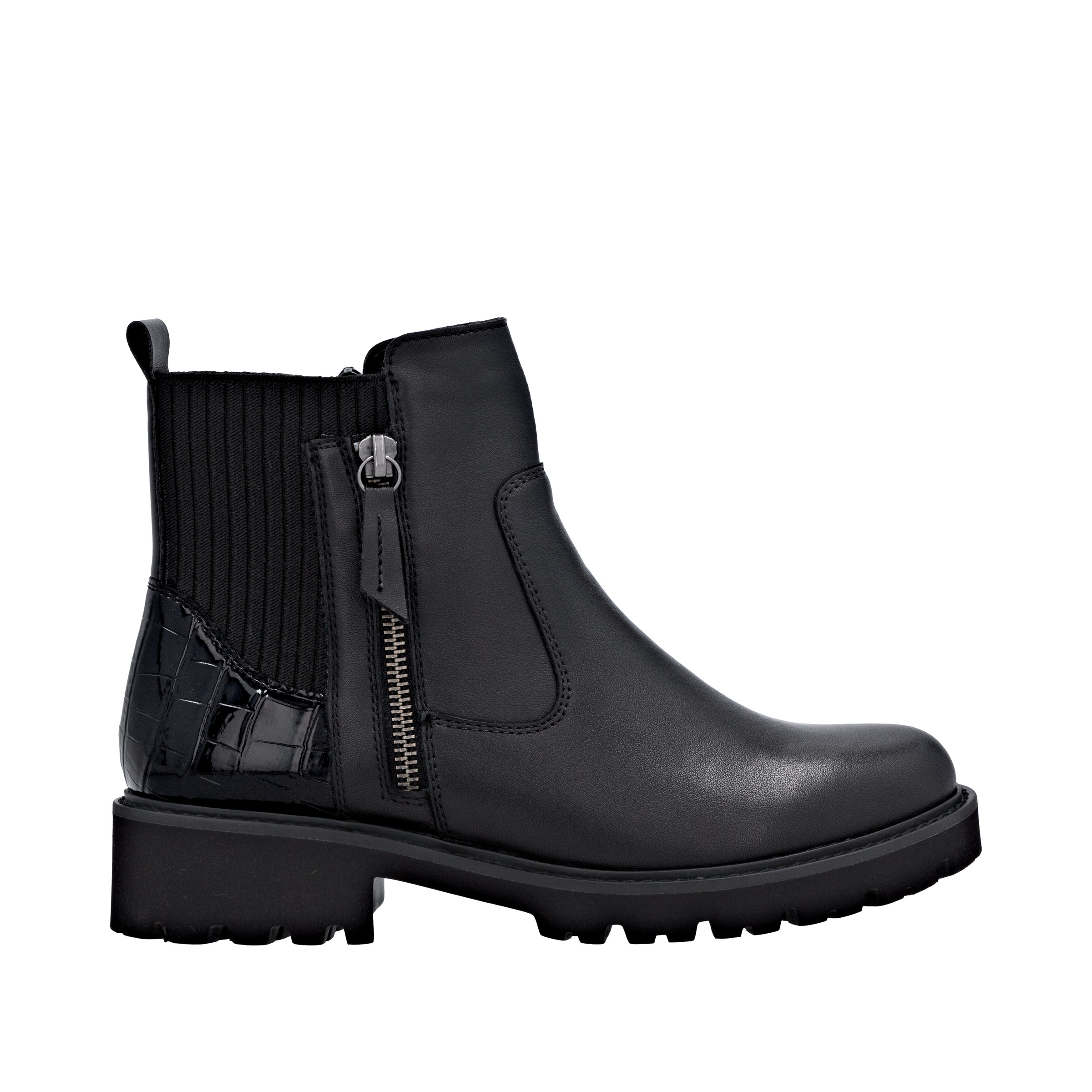 Remonte Chelseaboots, Stiefelette, Boots, Profilsohle, Blockabsatz, mit Innenreißverschluss