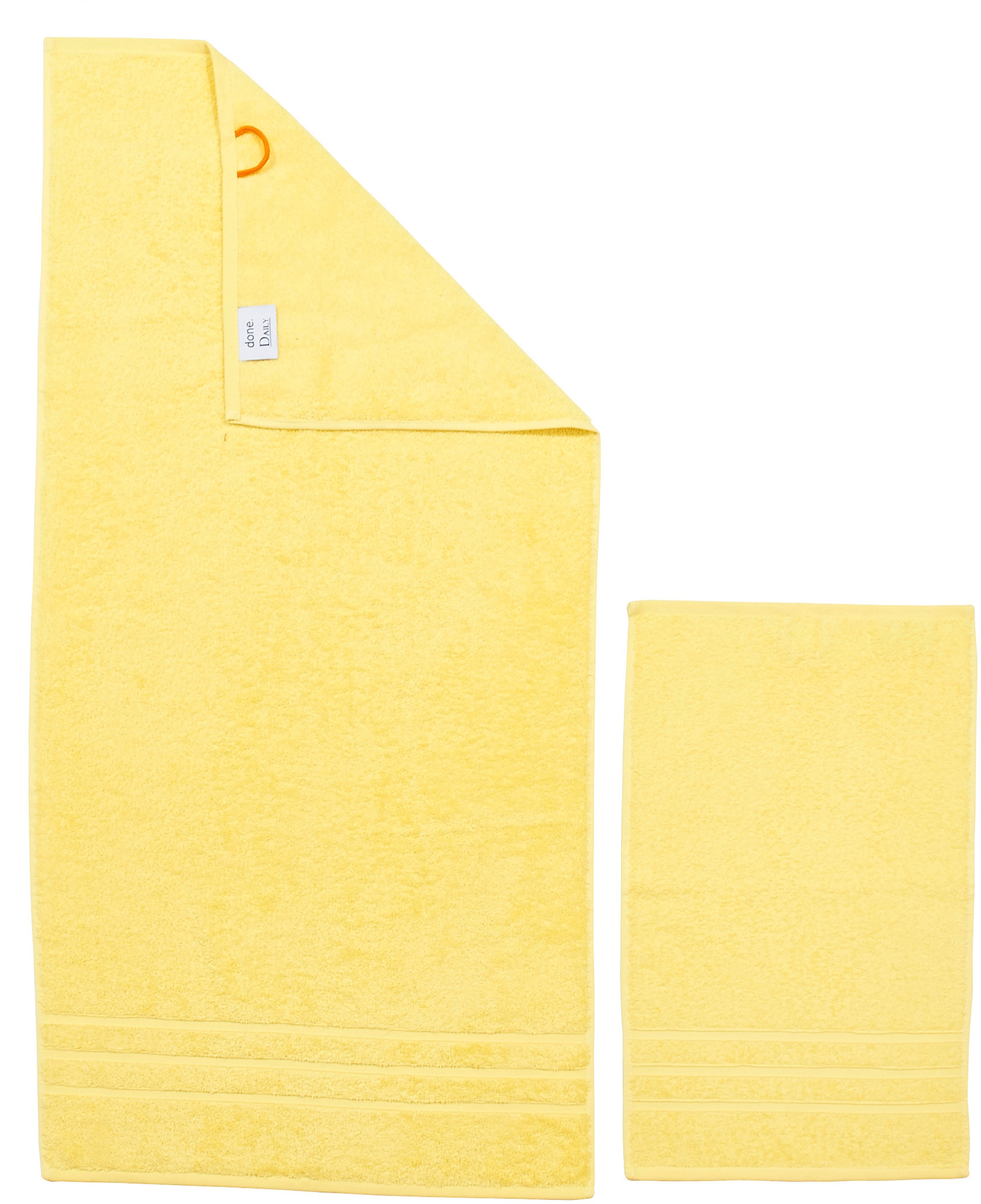 done.® Handtuch Set »Daily Uni«, (Set, 4 St., 2 Gästetücher (30x50 cm)-2 Handtücher (50x100 cm), saugfähiges Walkfrottier, in verschiedenen Set Varianten erhältlich