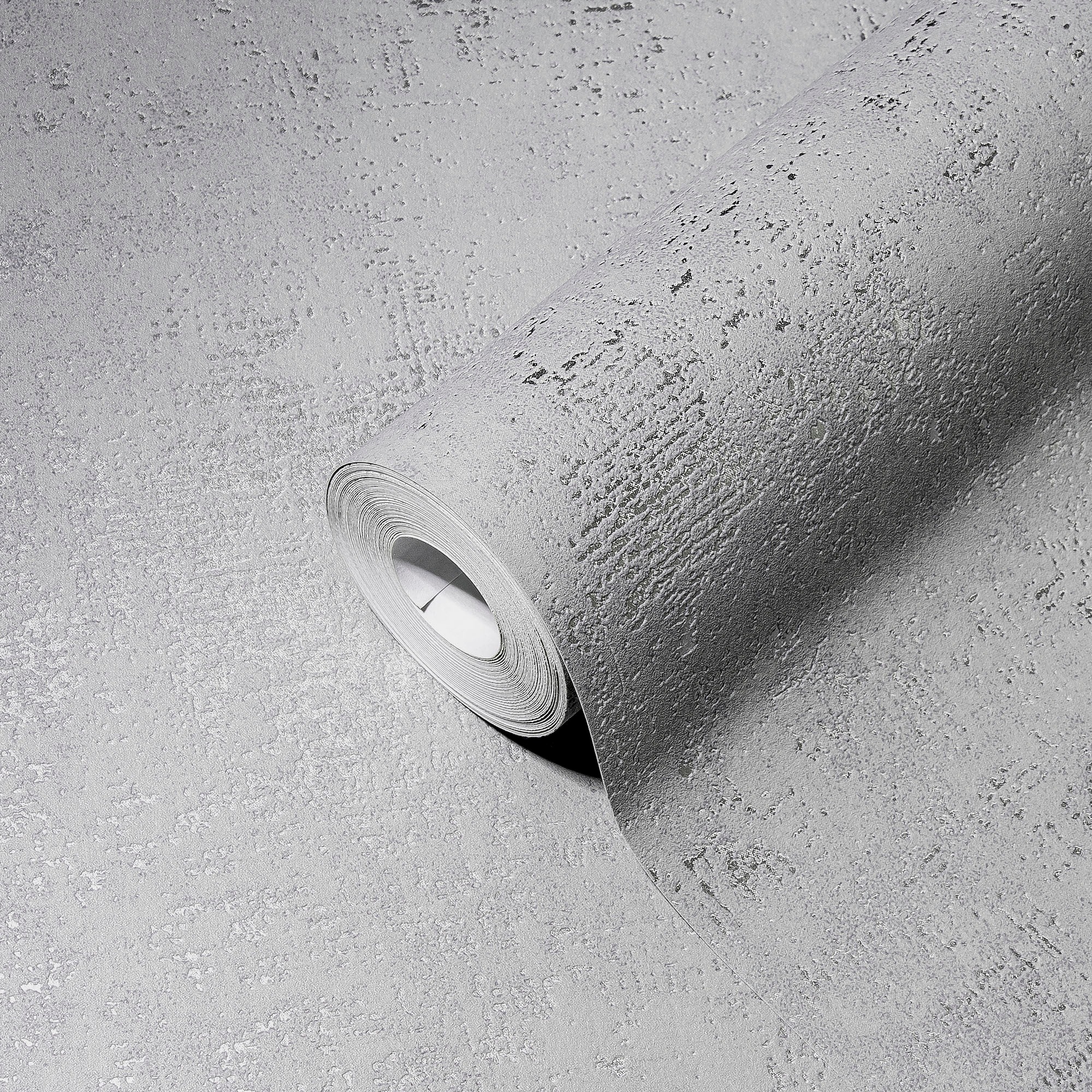 A.S. Création Vliestapete »THE BOS Putzoptik Metallic« leicht glänzend | matt leicht strukturiert Strukturtapete, Tapeten Wohnzimmer Schlafzimmer Küche modern Design