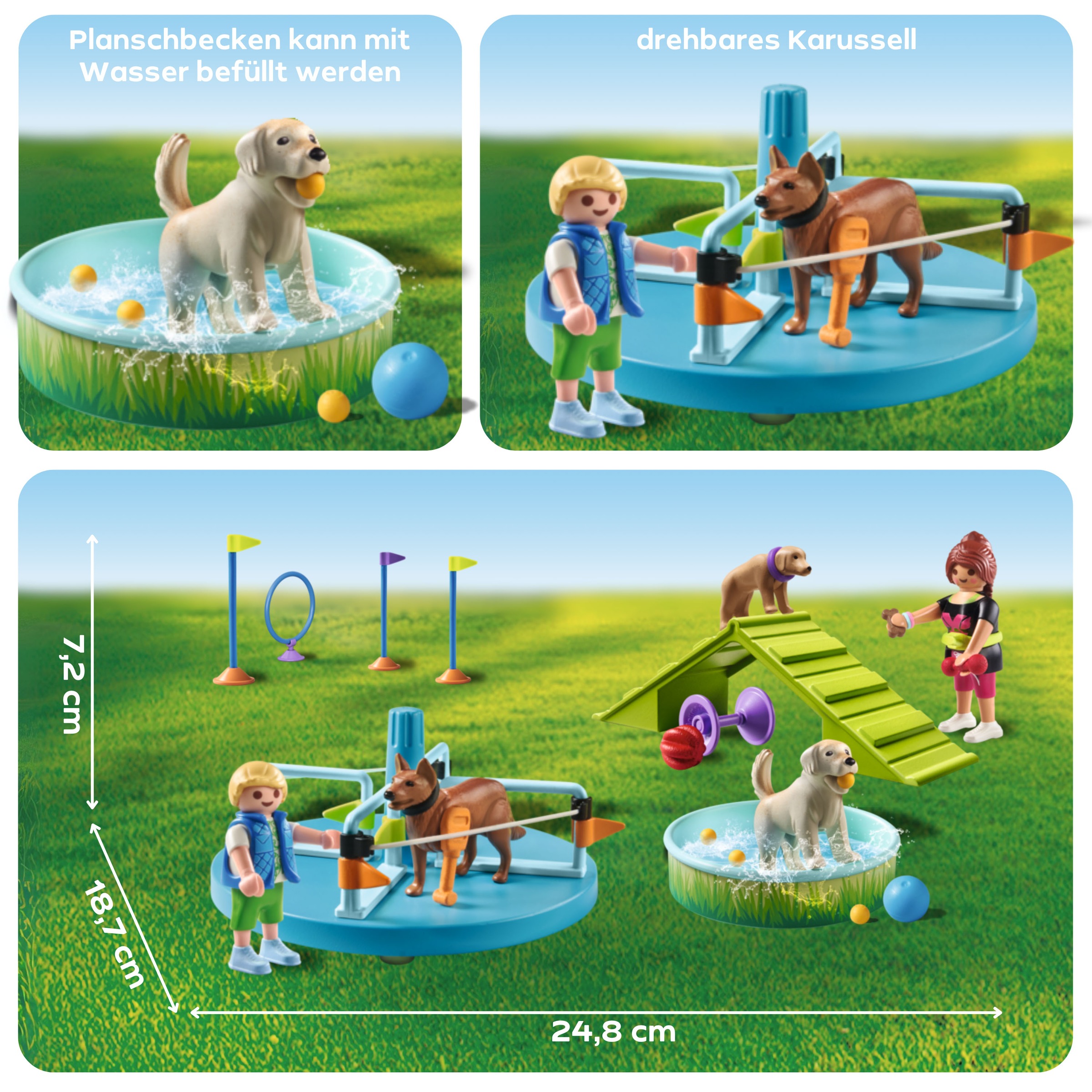Playmobil® Konstruktions-Spielset »Hundespielplatz (71745), Playmobil My Life«, (61 St.)