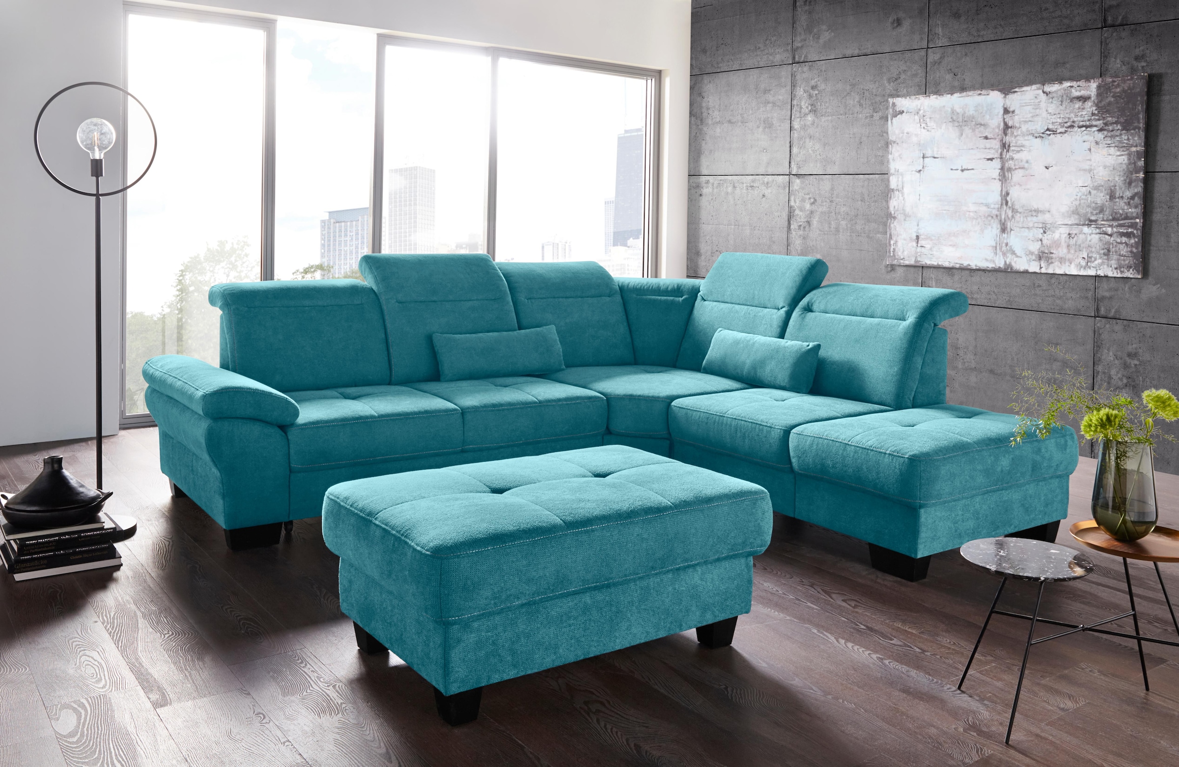 Home affaire Ecksofa »Cornwall L-Form« incl. Sitztiefenverstellung, mit Bet günstig online kaufen