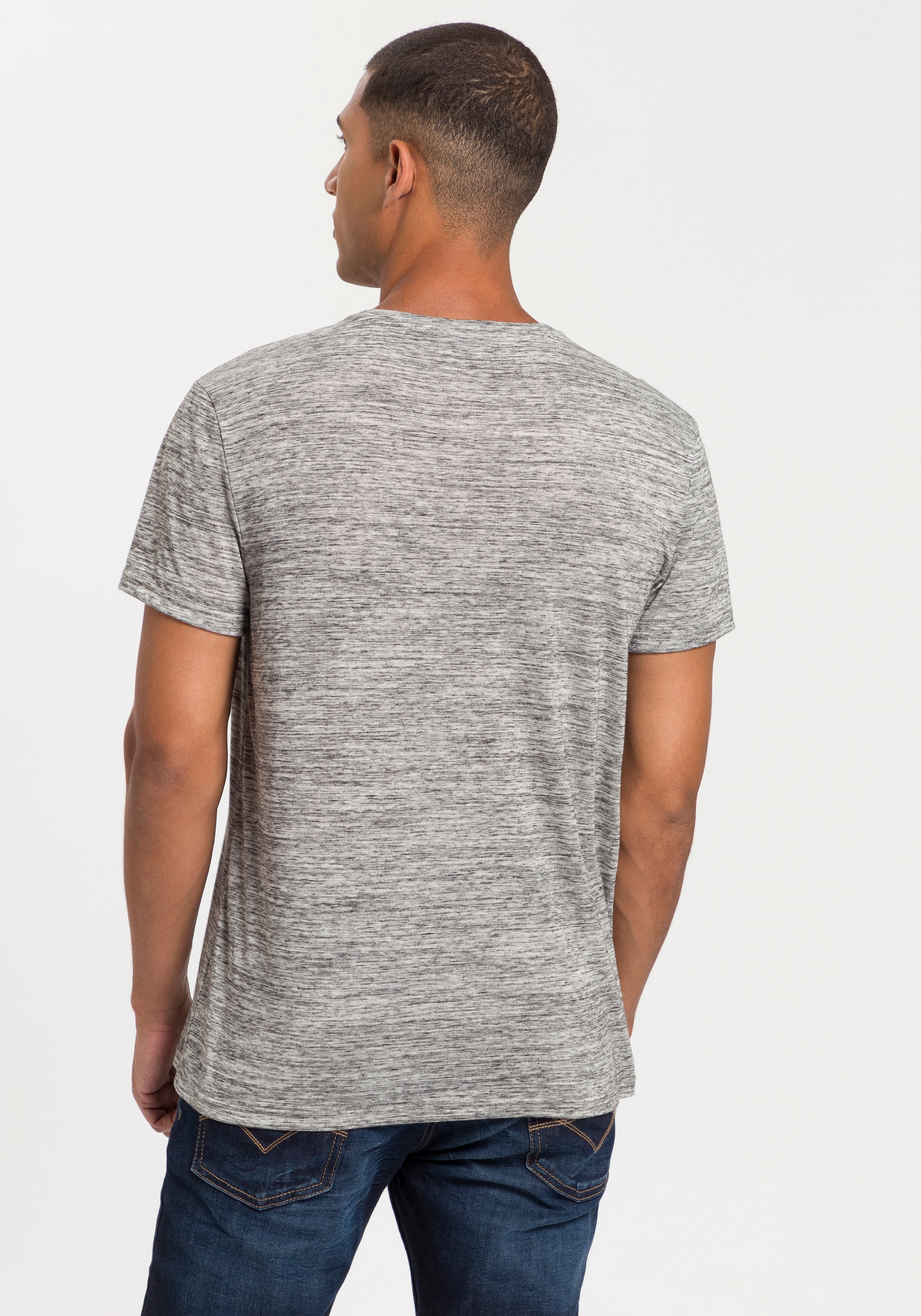Bruno Banani T-Shirt, Kurzarm, Slim Fit, unifarben, Rundhalsausschnitt