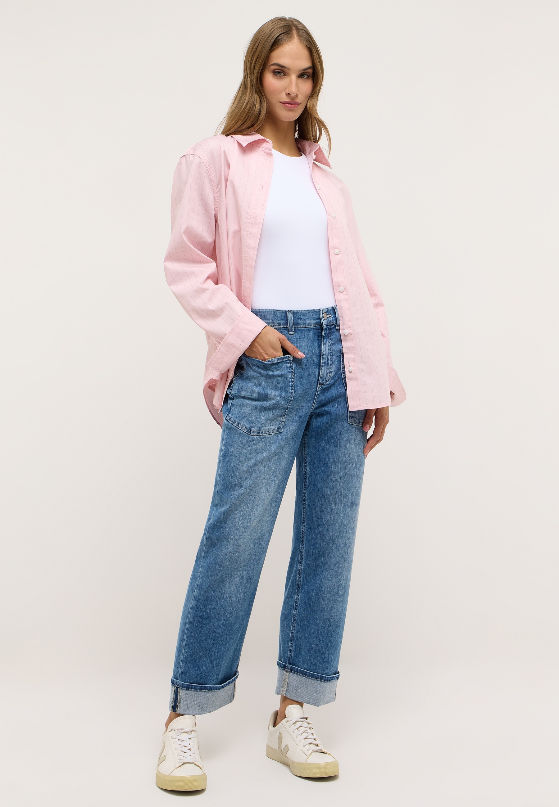 ANGELS Relax-fit-Jeans »LIBERTA TURN UP« Relaxed fit, aus Baumwollmischung, mit großen Vordertaschen