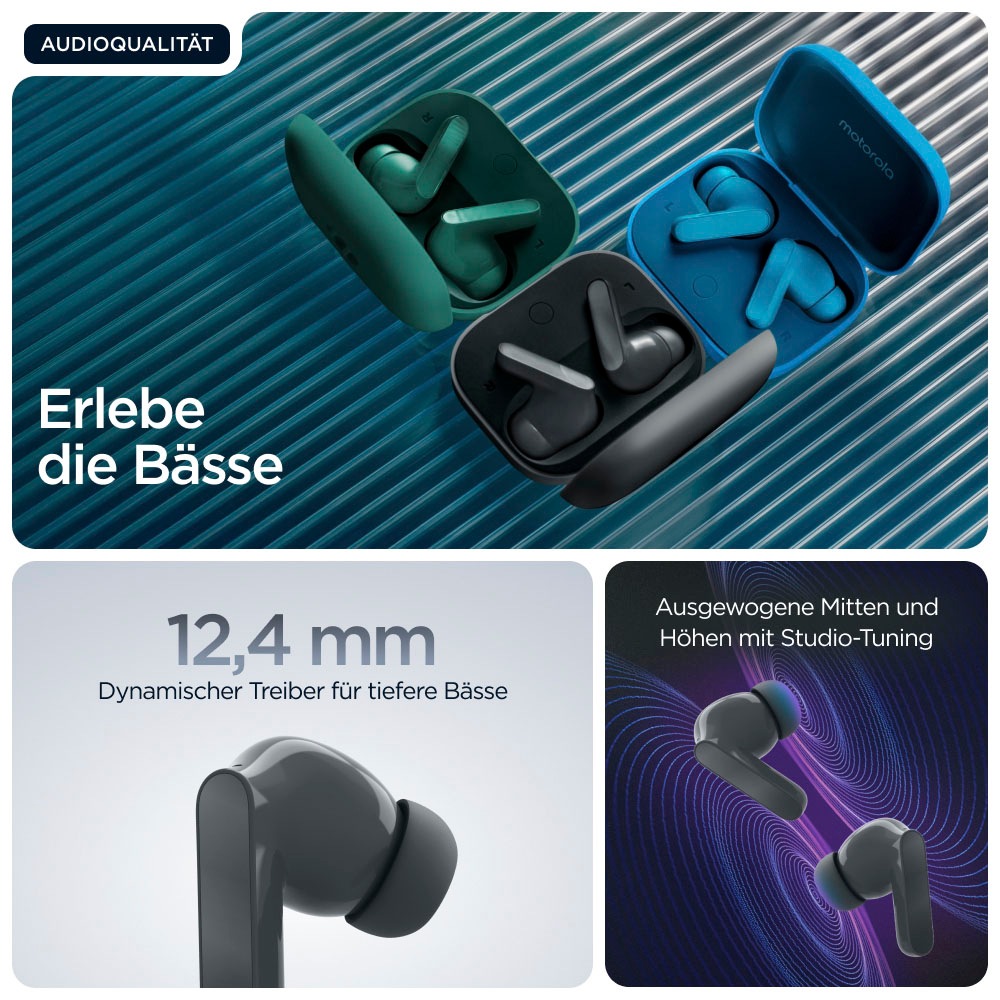 Motorola wireless In-Ear-Kopfhörer »moto buds« Bluetooth Active Noise Cancelling (ANC)