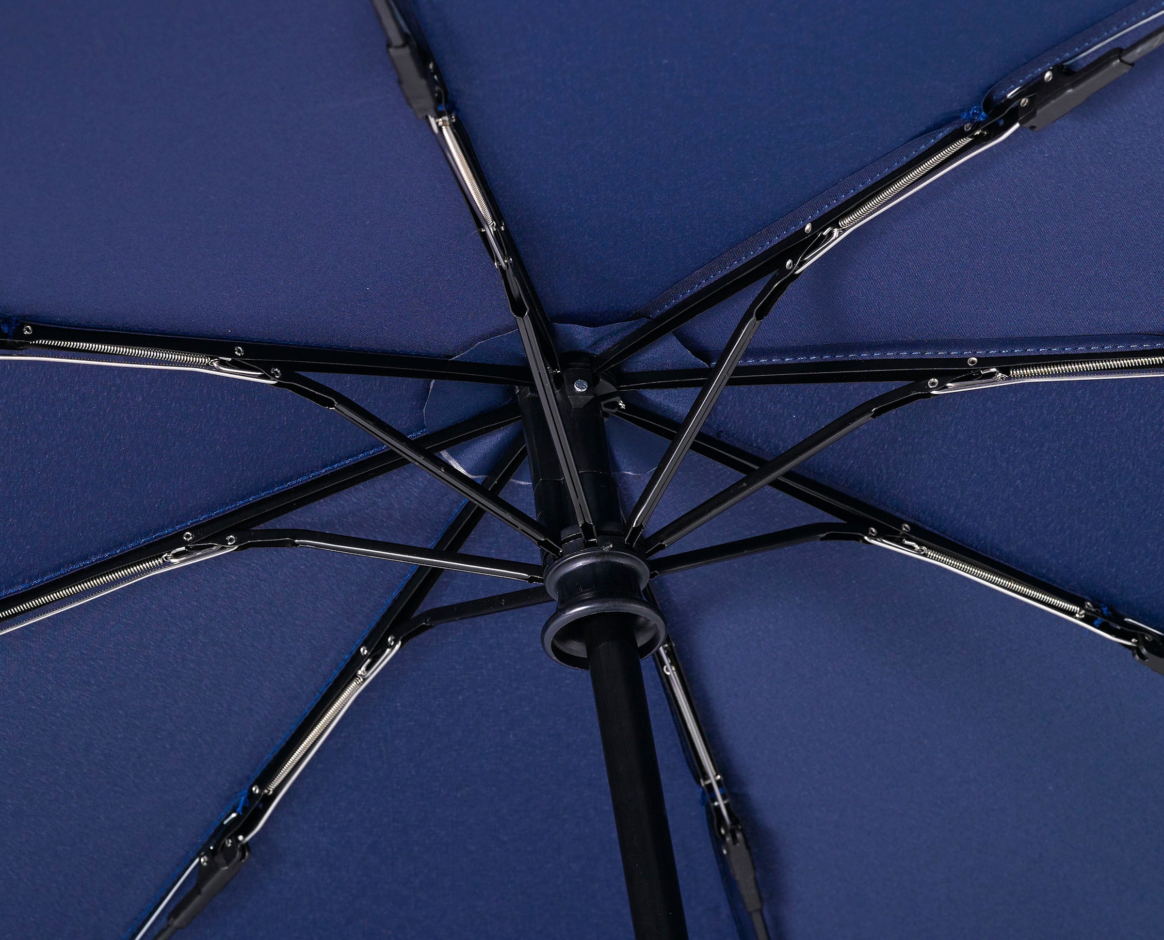 EuroSCHIRM® Taschenregenschirm »Umwelt-Taschenschirm, bei marine, online blau« Kreise