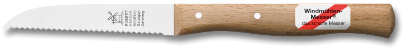 Windmühlenmesser Gemüsemesser »Klassiker«, (1 tlg.), Wellenschliff Rotbuche günstig online kaufen