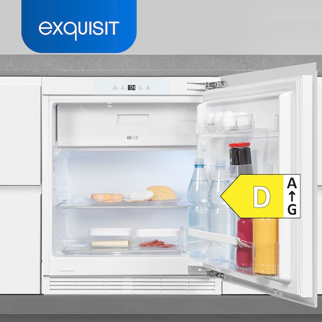 exquisit Einbaukühlschrank »UKS130-4-FE-010D«, UKS130-4-FE-010D, 81,8 cm  hoch, 59,5 cm breit online bei