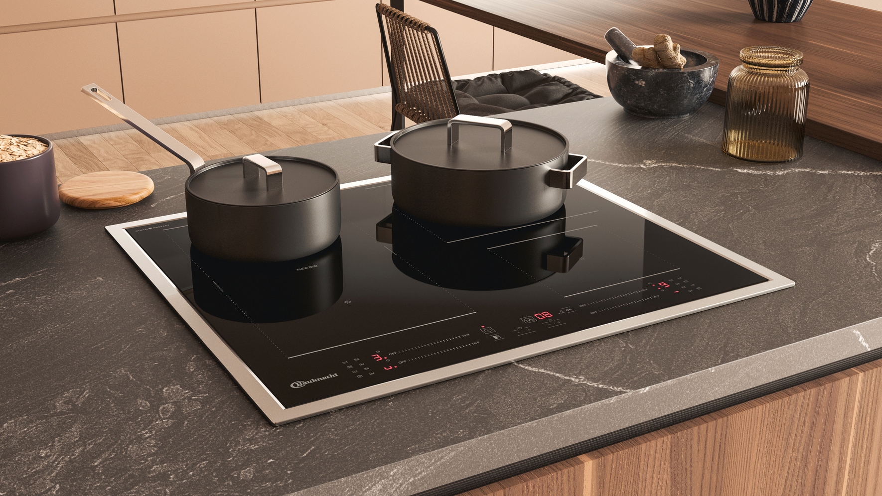 BAUKNECHT Backofen-Set »BAKO 940 Airfry Flex«, mit Teilauszug, (Set, 2 St.), AirFry-Funktion – die gesündere Alternative zur Fritteuse