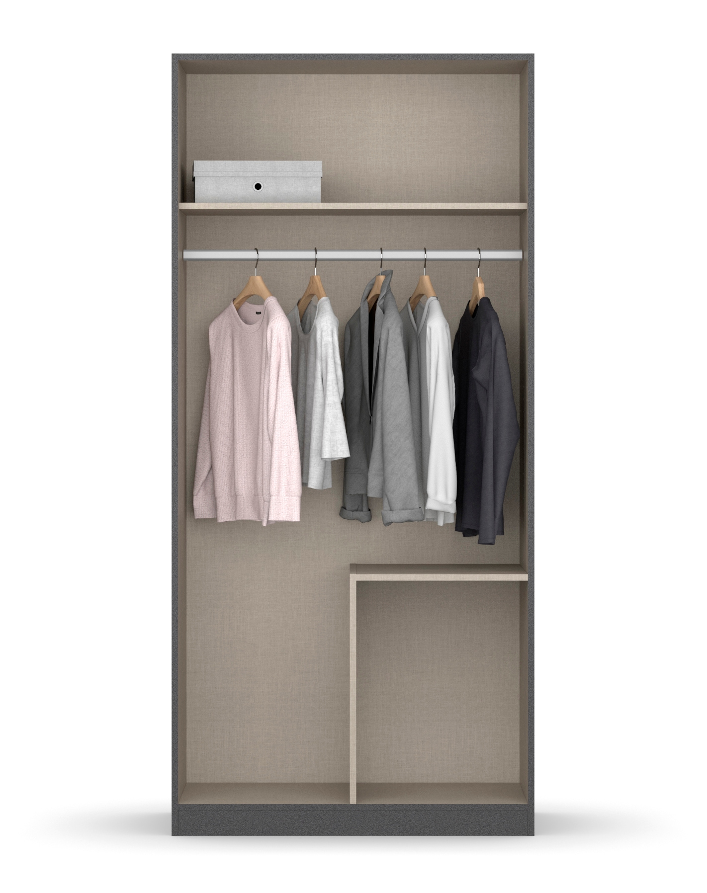 rauch Drehtürenschrank »Holmes«, im Industrial Style, mit Schubkästen, mit oder ohne Spiegel