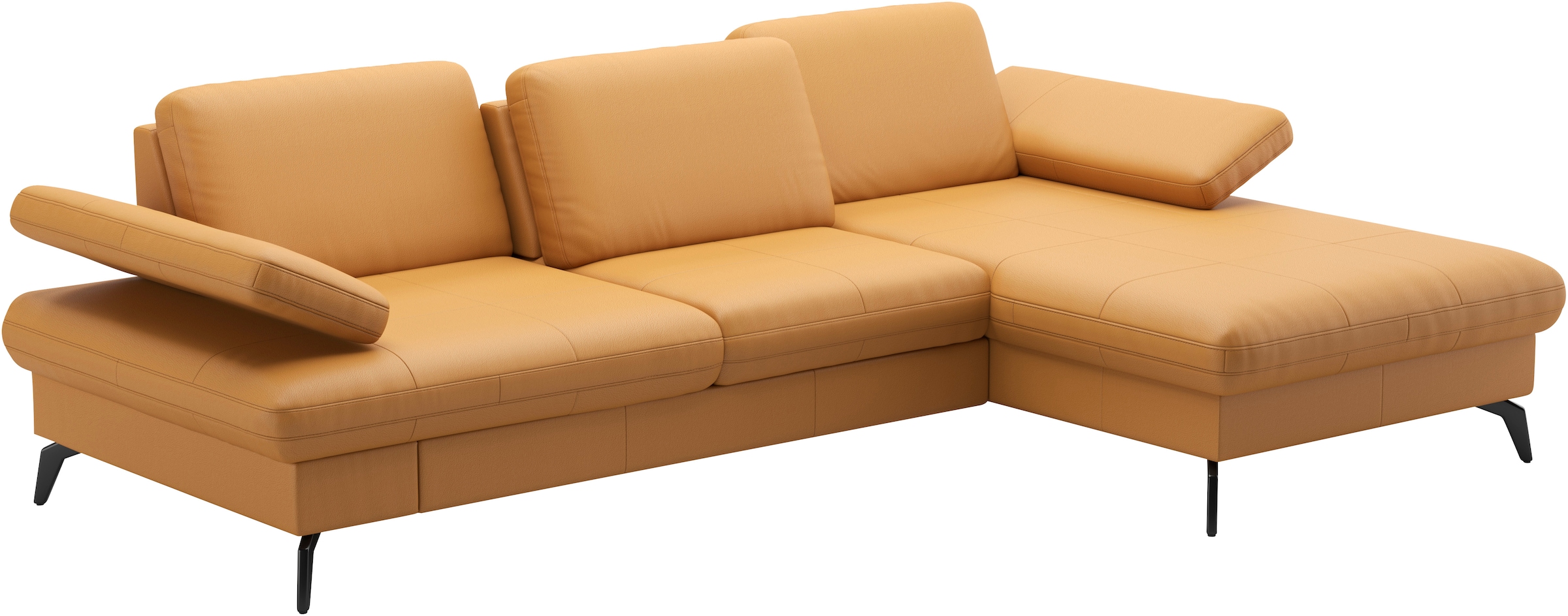 sit&more Ecksofa »Morris L-Form, inkl. Sitztiefenverstellung«, wahlweise mit Armteilverstellung, Bettfunktion & Bettkasten