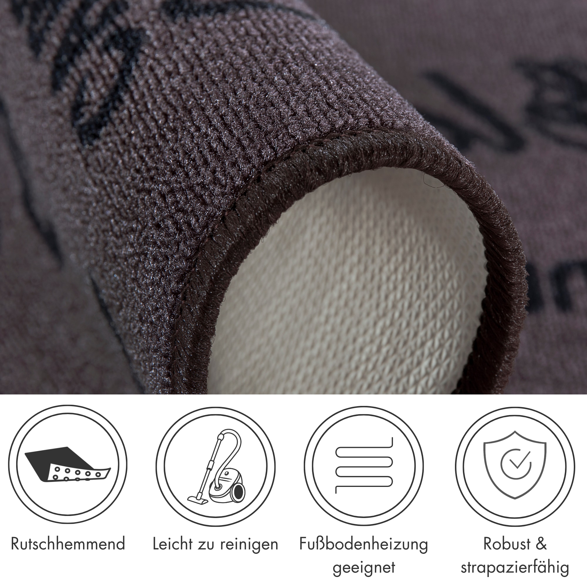 Andiamo Küchenläufer »Espresso« rechteckig 5 mm Höhe mit Schriftzug, rutschhemmend, Küche, Kundenliebling