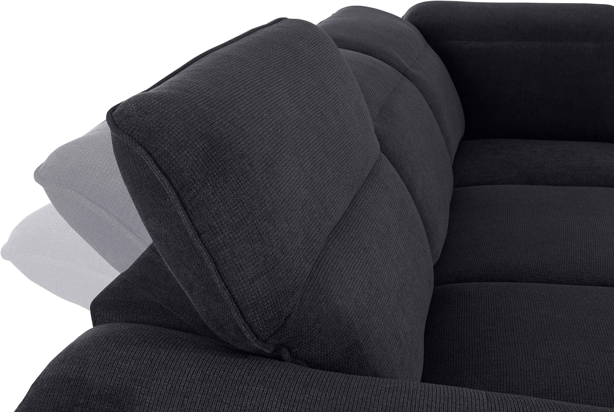COTTA Polstergarnitur »Teresa L-Form«, (Set), Set bestehend aus: Ecksofa mit Kopfteilverstellung & Hocker