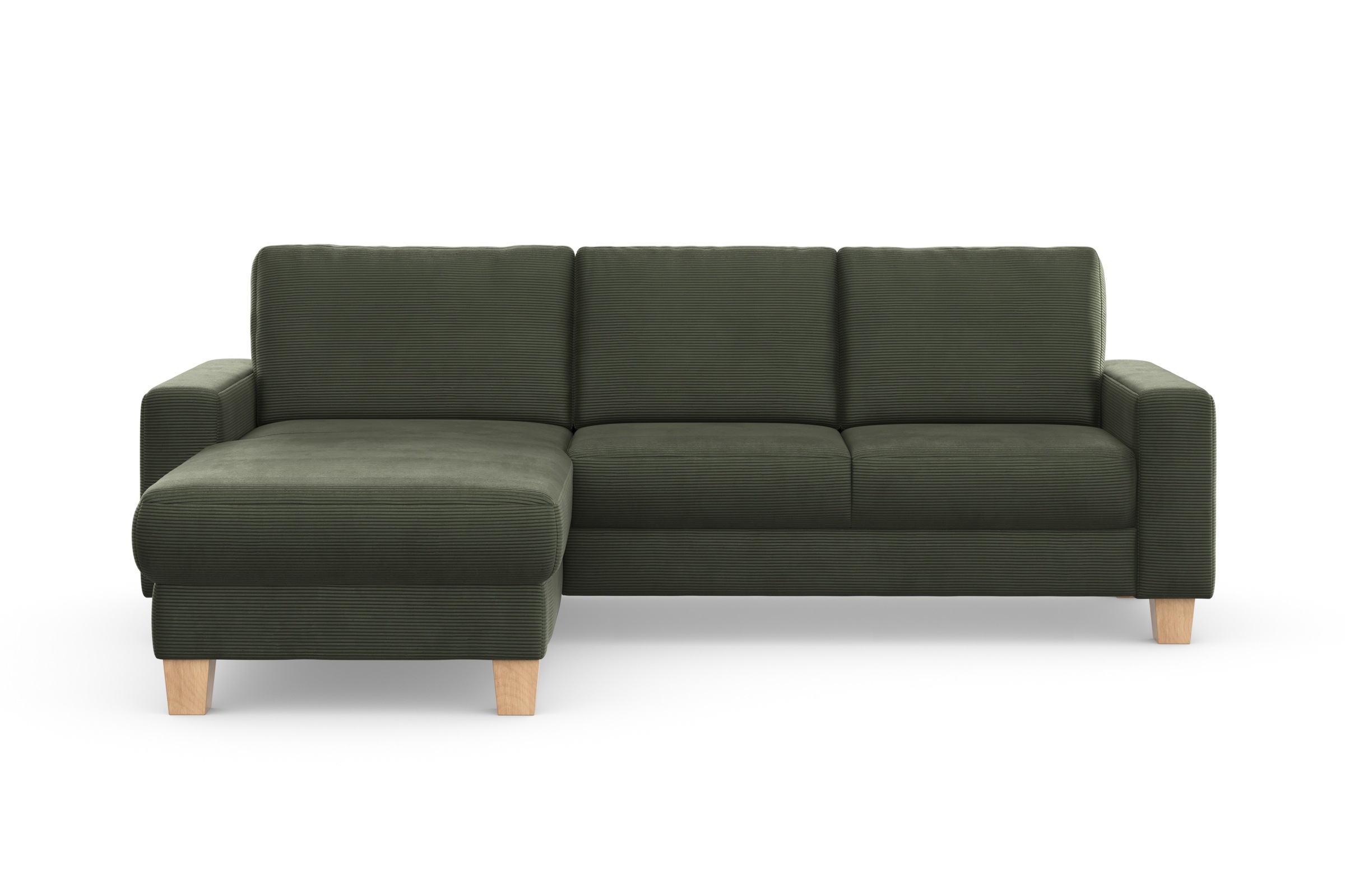 Home affaire Ecksofa »Summer L-Form«, mit Recamiere, mit oder ohne Bettfunktion und Bettkasten, Cord-Bezug