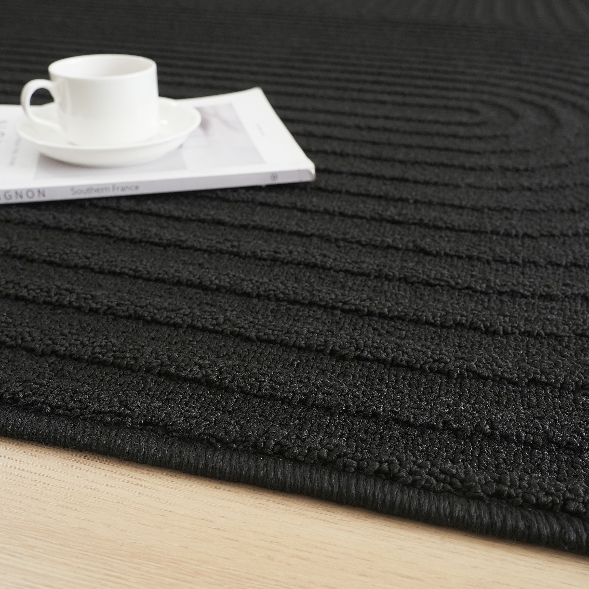 my home Teppich »Jola Hoch-Tief-Design, Scandi-Look, Zen«, rechteckig, 7 mm Höhe, Boho, Modern, 3D, Wohnzimmer, Schlafzimmer, wasserabweisend